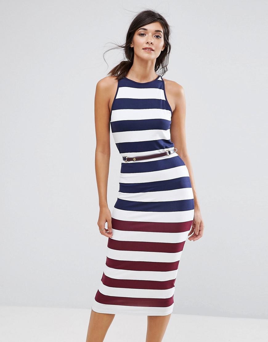 ted baker navy stripe dress