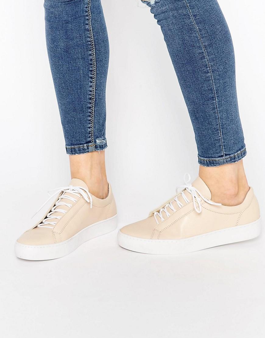 Vagabond Zoe Leather Nude Up Trainers (Natural) - Lyst