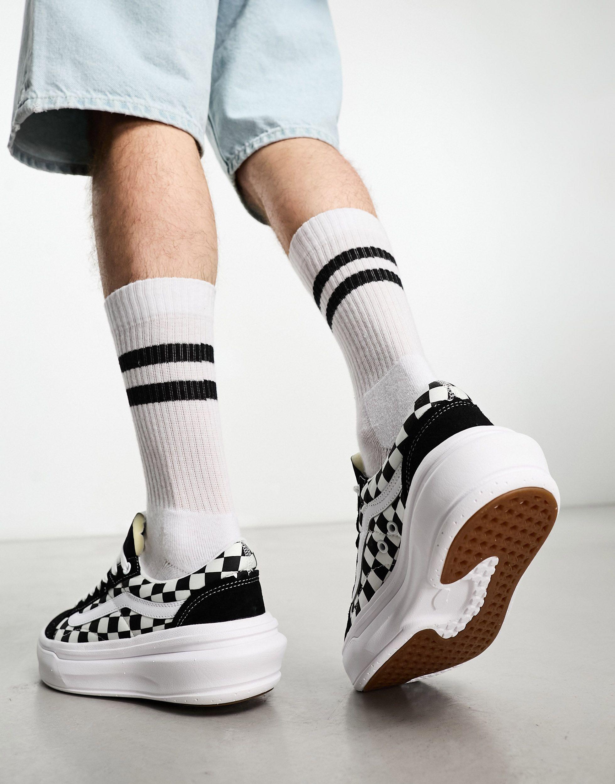 Vans Old Skool Overt Cc Checkerboard Sneakers in Black for Men | Lyst