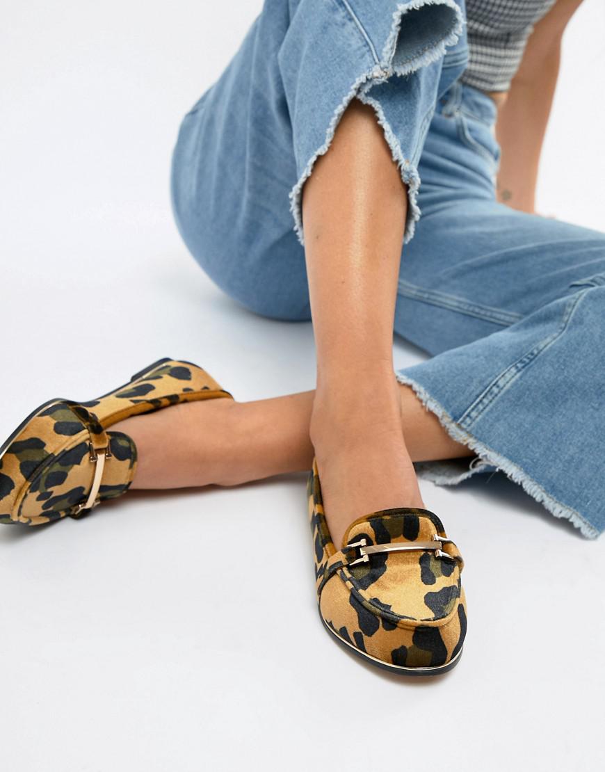leopard flat shoes