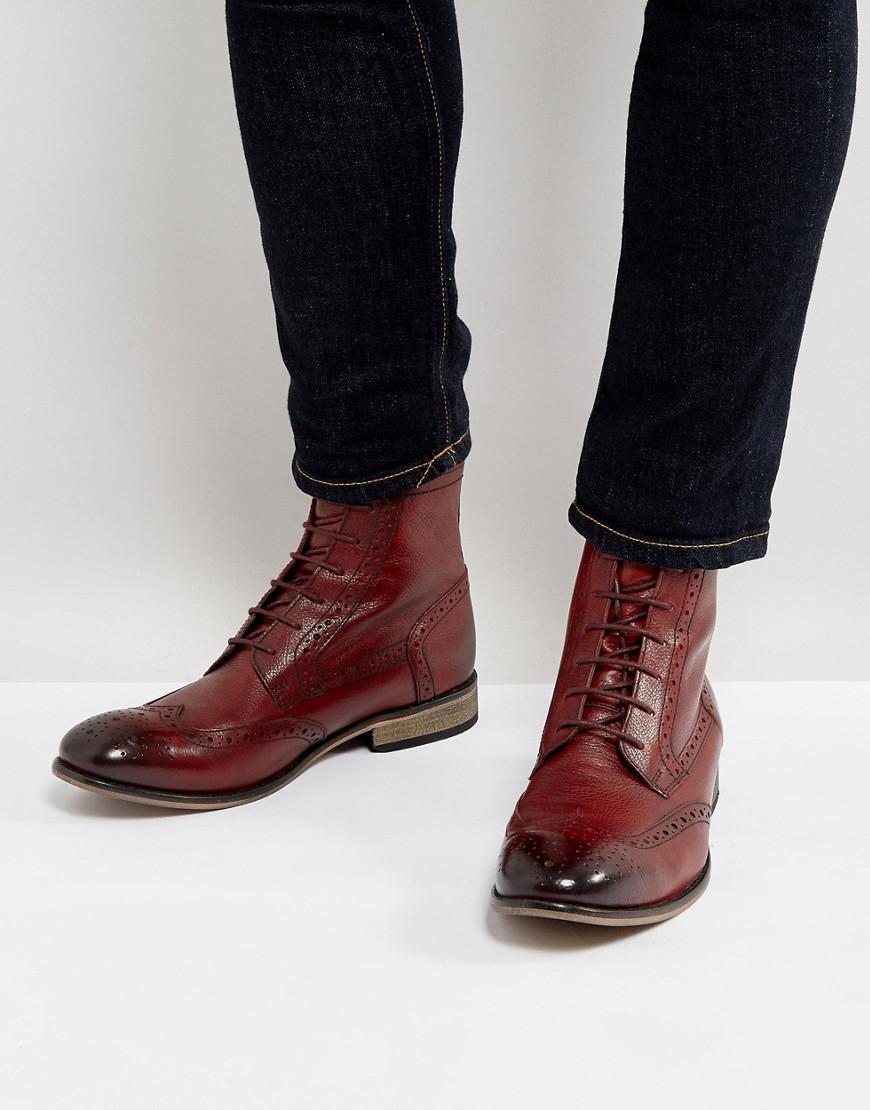 red brogue boots mens