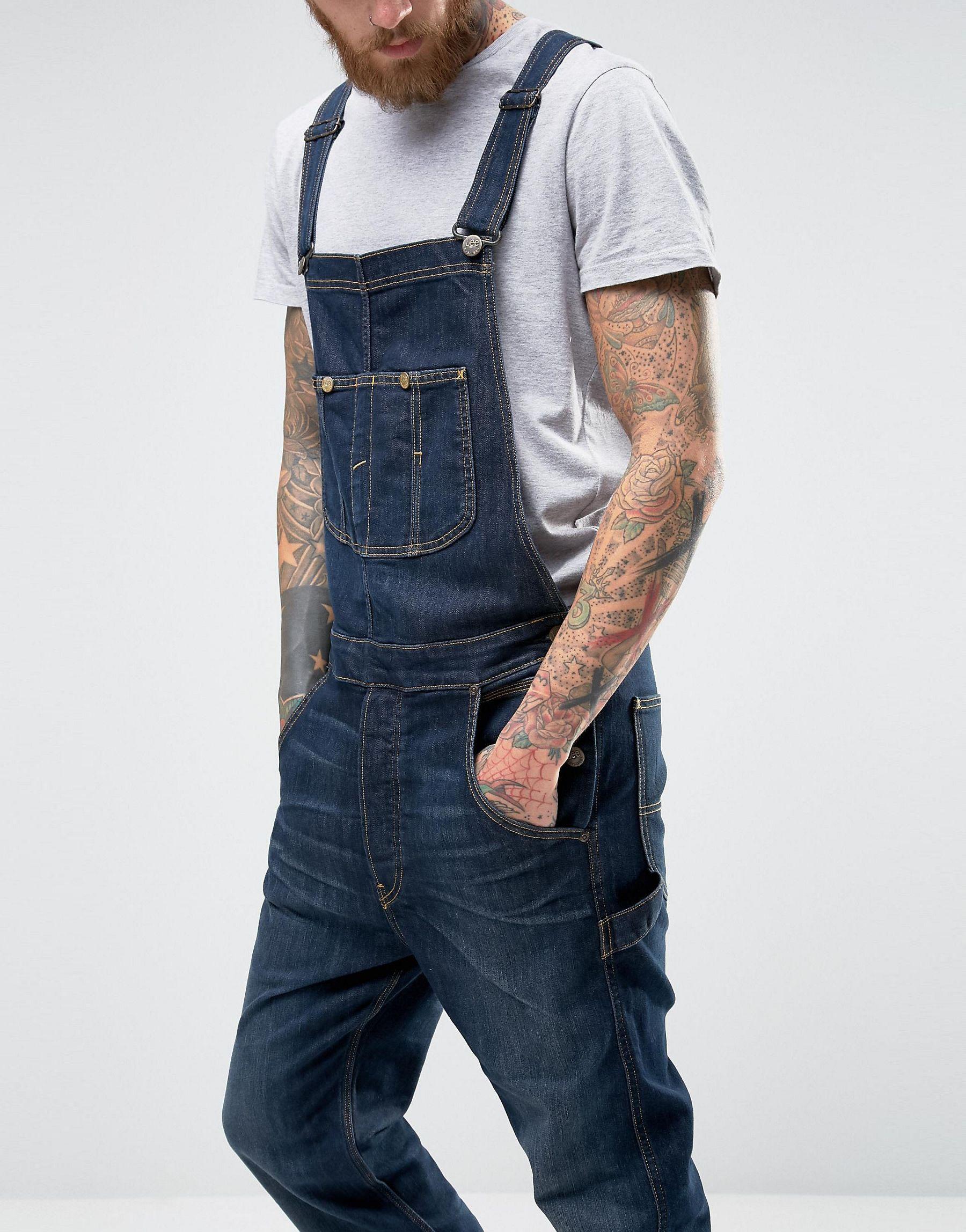 Lee Jeans Bib Dungarees Tapered Fast Blue for Men | Lyst