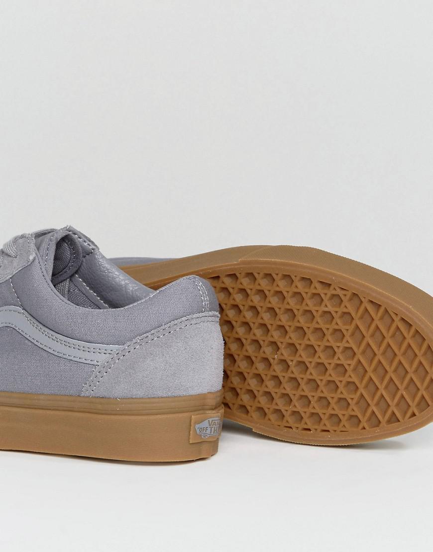 Vans Suede Old Skool Trainers In Grey With Gum Sole (320 ILS) ❤ Liked On  Polyvore Featuring Shoes, Sneakers, Grey, Canvas … Sneakers Fashion, Vans  Suede, Sneakers | botacademy.com
