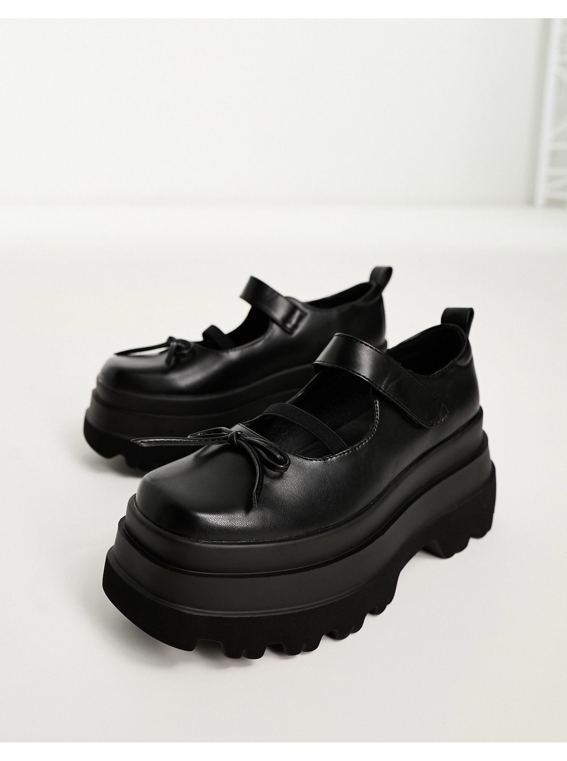 Ruffle Mary Mary Jane Shoes Koi Koi Footwear Mary Jane Flatform