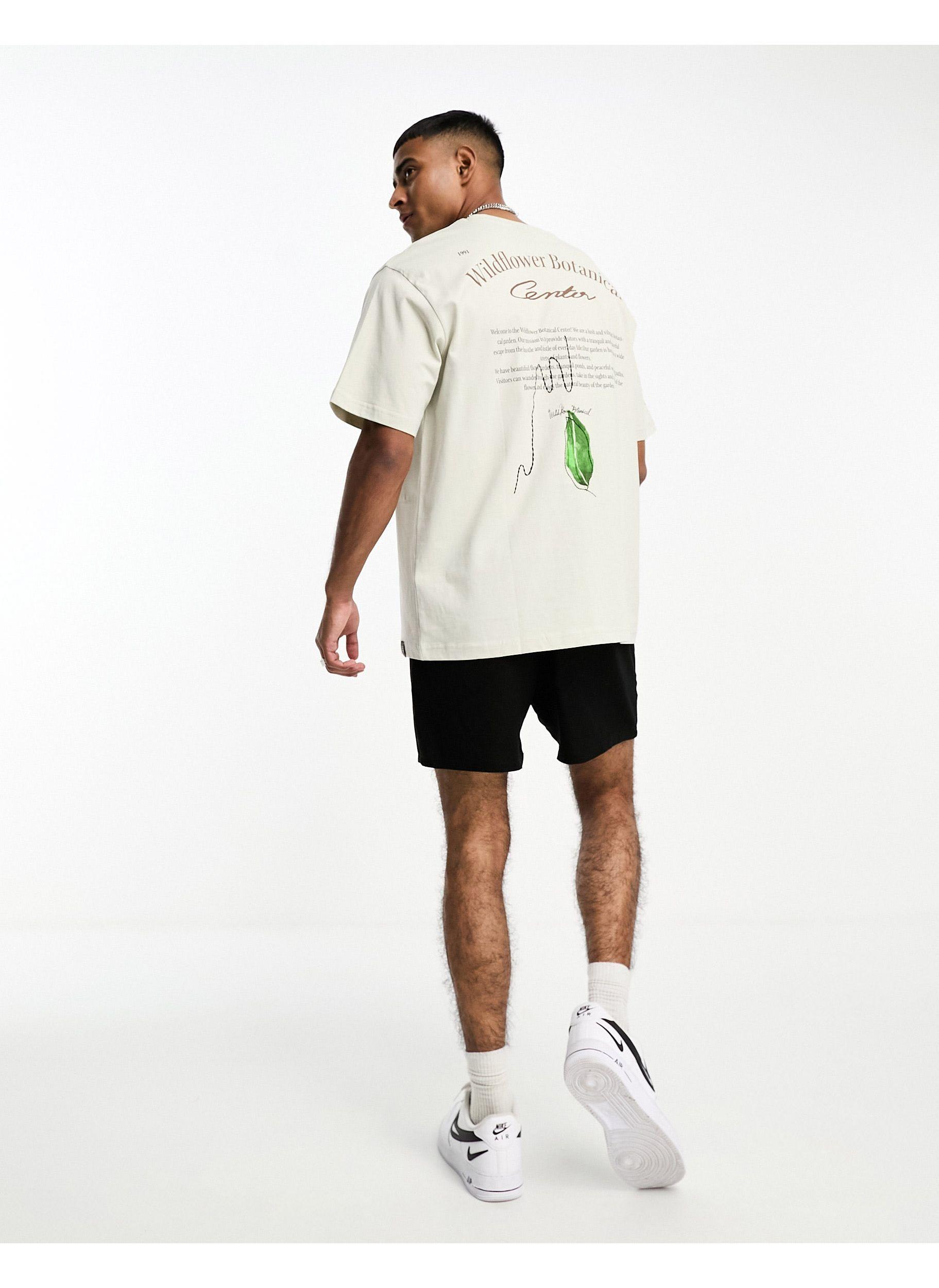 Pull&Bear Botanical T-shirt in White for Men | Lyst
