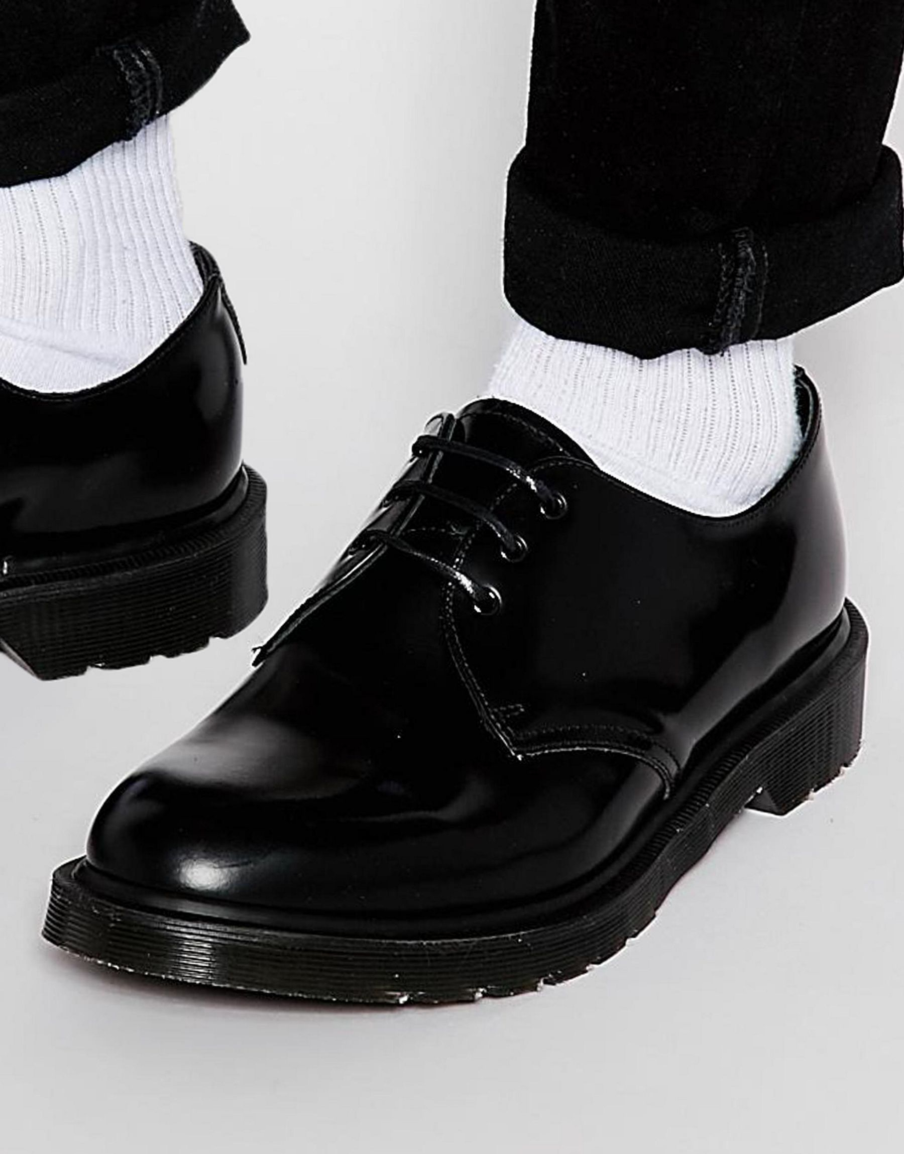 Dr. martens Made In England 1461 Shoes in Black for Men | Lyst