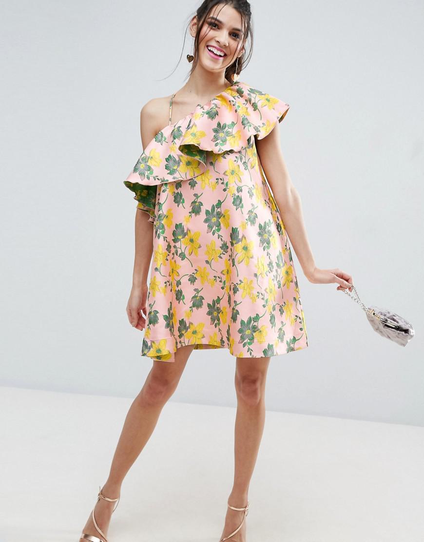 ASOS Synthetic Jacquard Ruffle One 