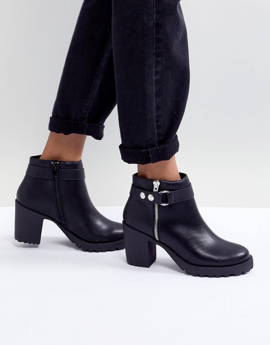 london rebel metal insert heel low heel chelsea boot