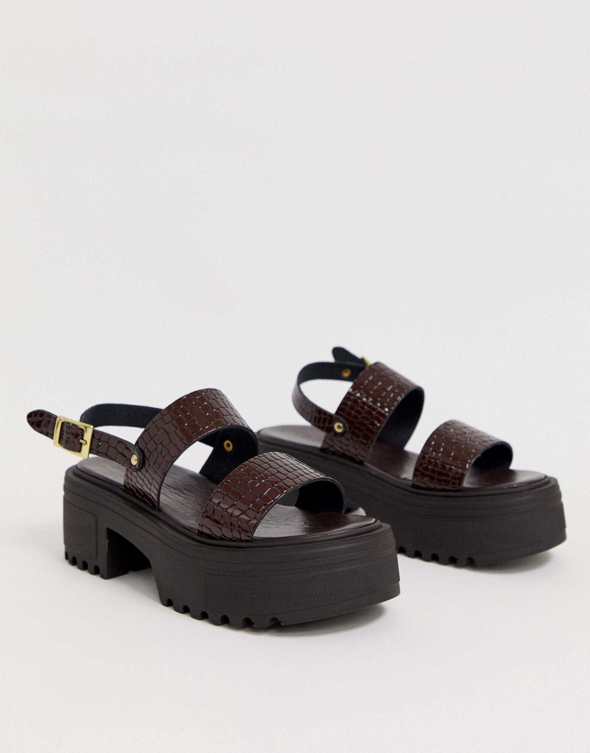 chunky flat sandals uk