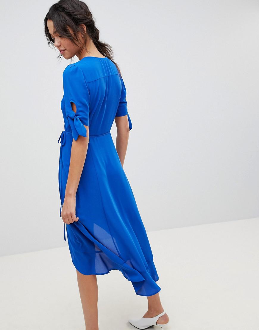 oasis wrap midi dress