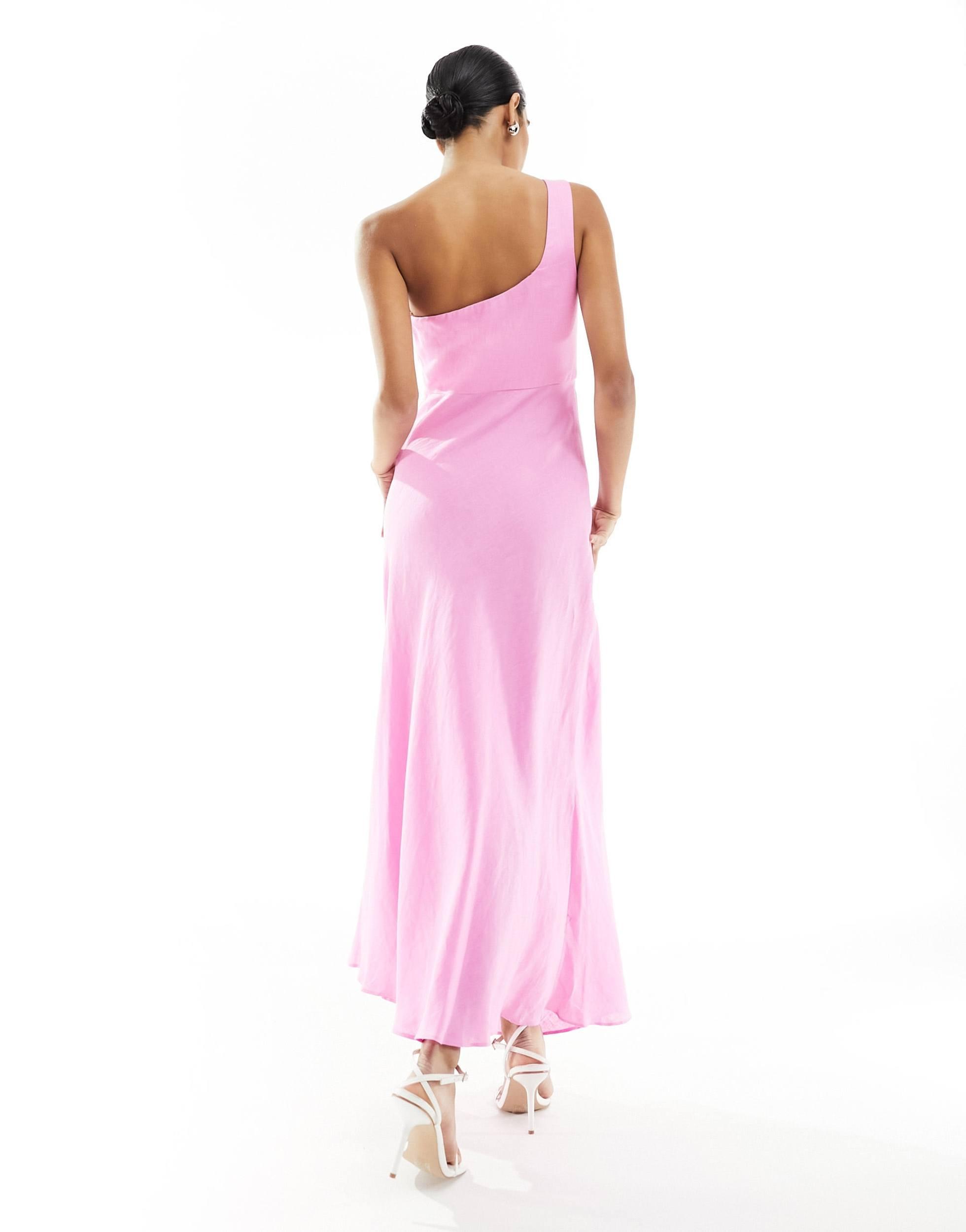 Forever New Asymmetrical Linen Cut Out Maxi Dress in Pink | Lyst Australia Forever New Asymmetrical Linen Cut Out Maxi Dress in Pink | Lyst Australia