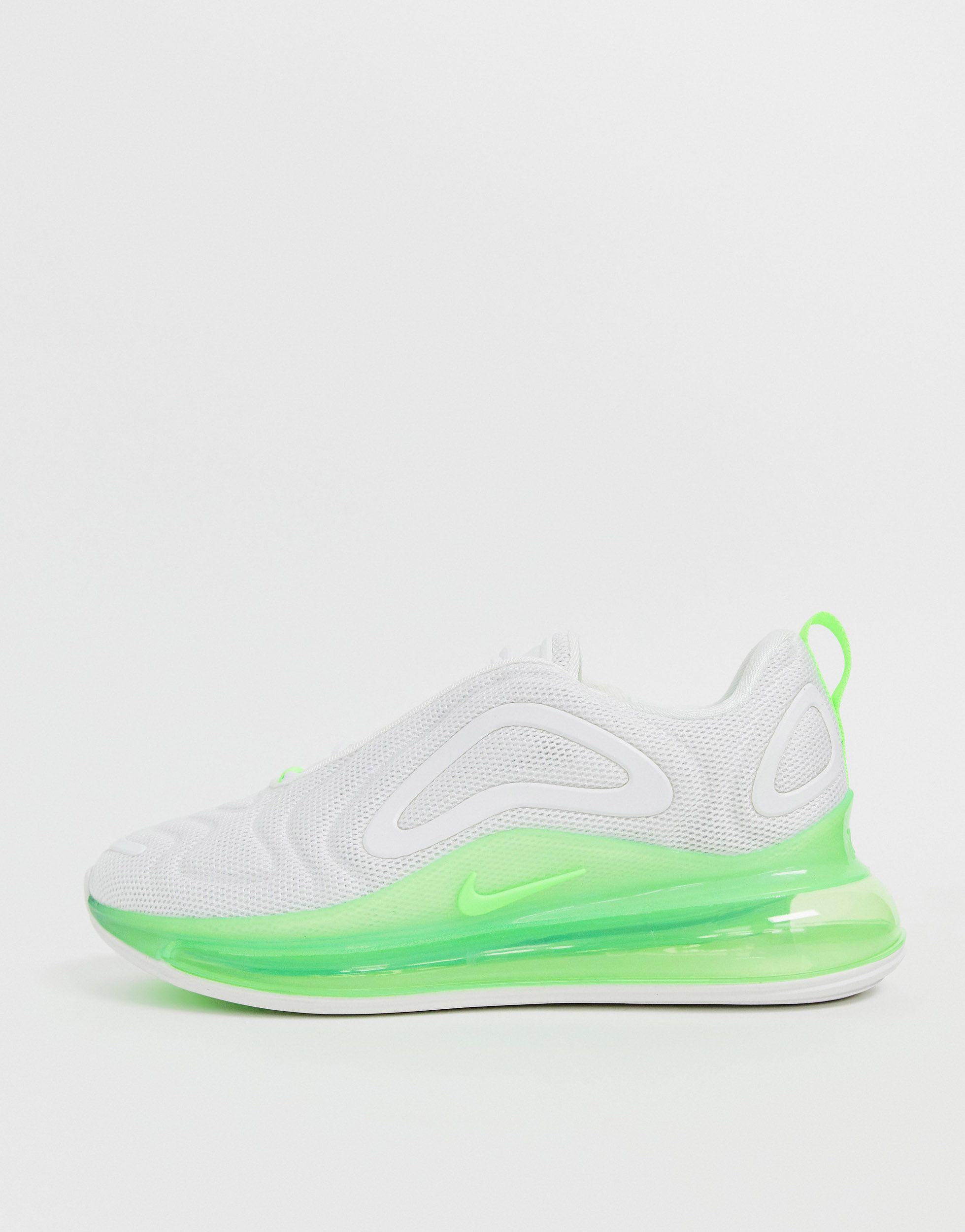 720 - Baskets - et vert fluo Caoutchouc Nike en coloris Blanc | Lyst