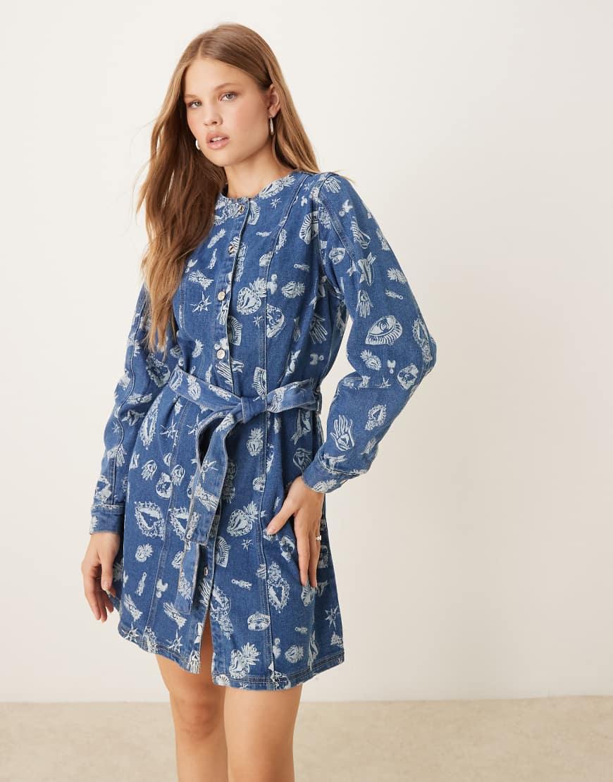 never fully dressed denim dress Never Out Done Denim Dress Small