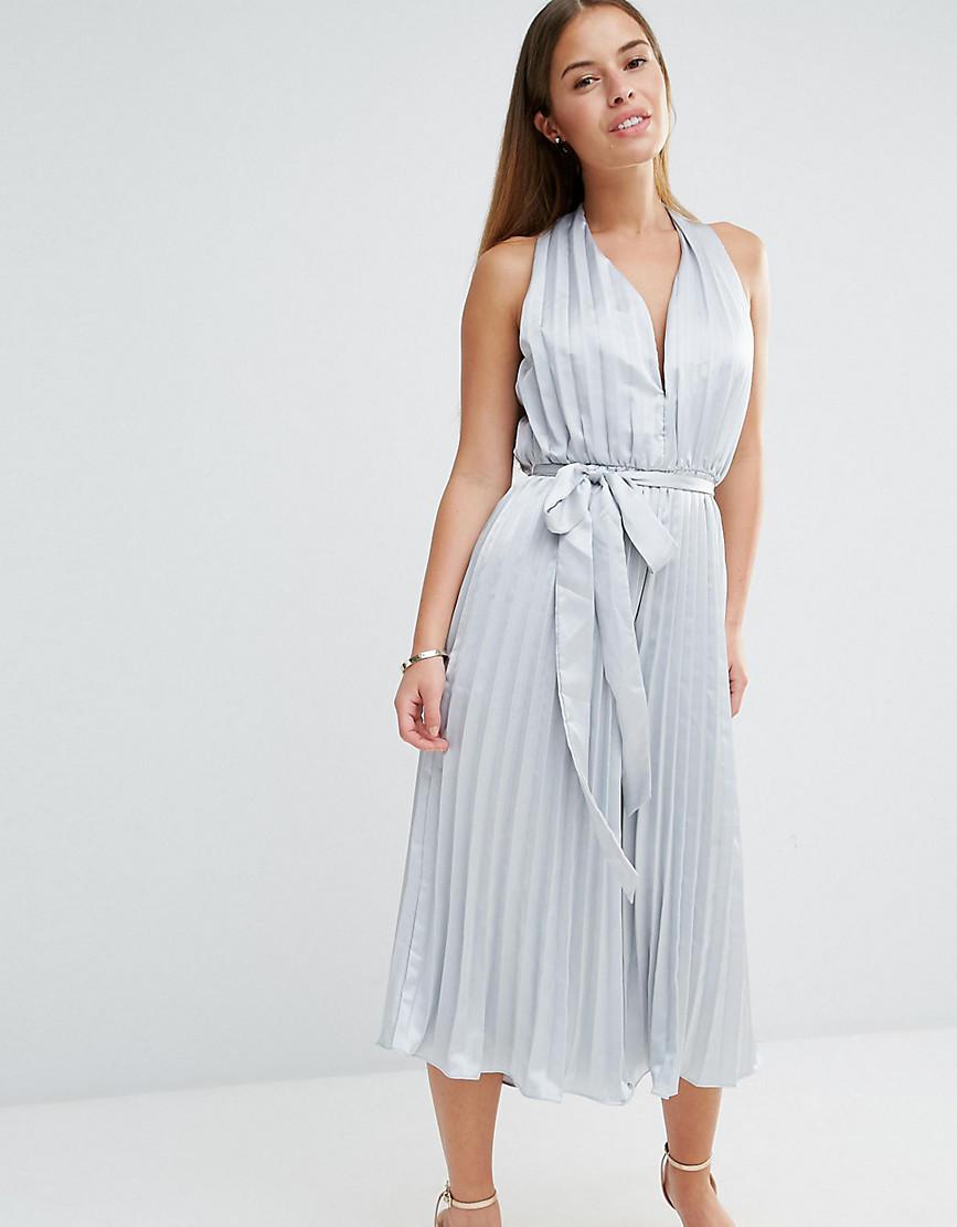 pleated culotte jumpsuit