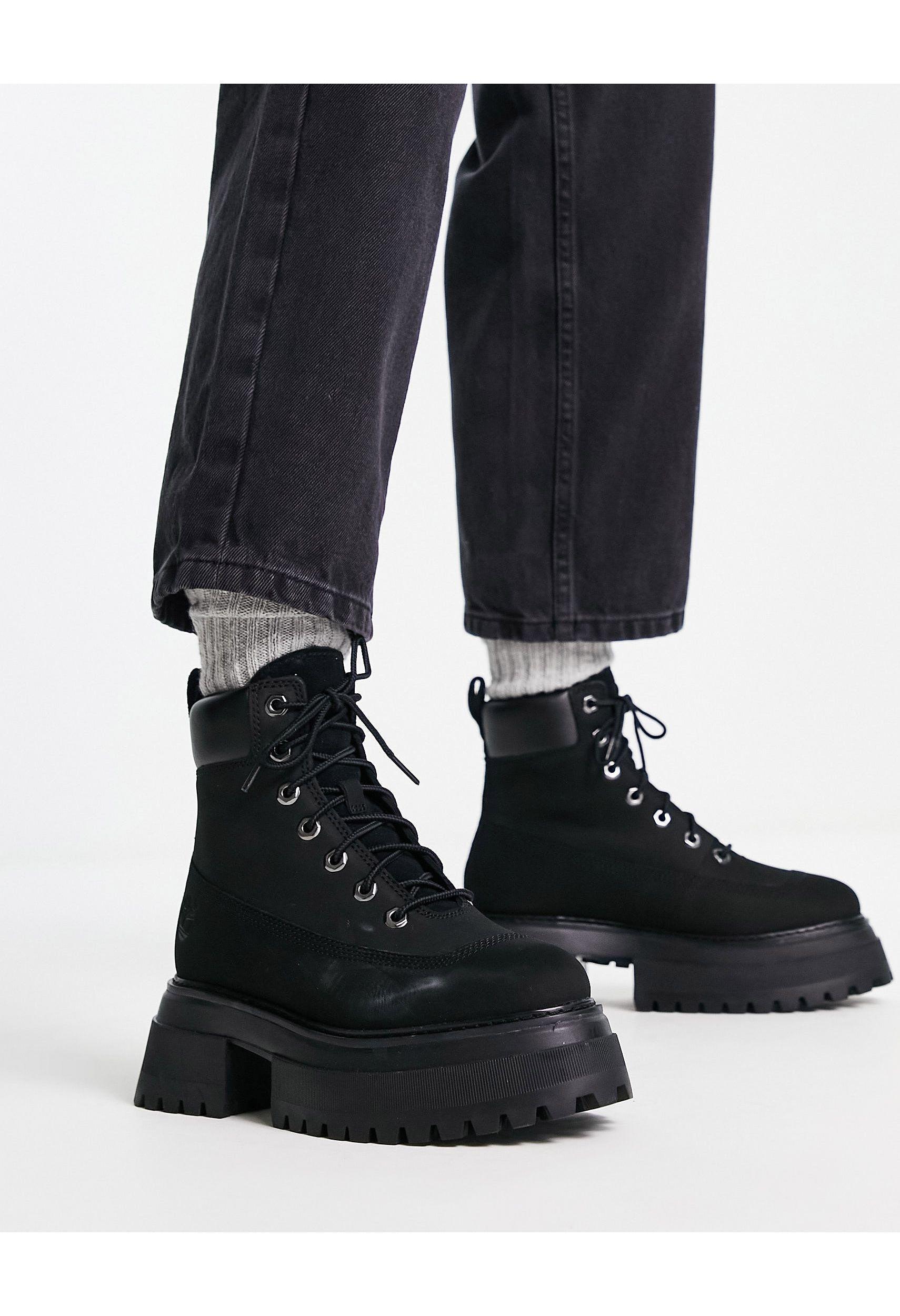 Timberland Sky 6 Inch Lace Up Boots in Black | Lyst