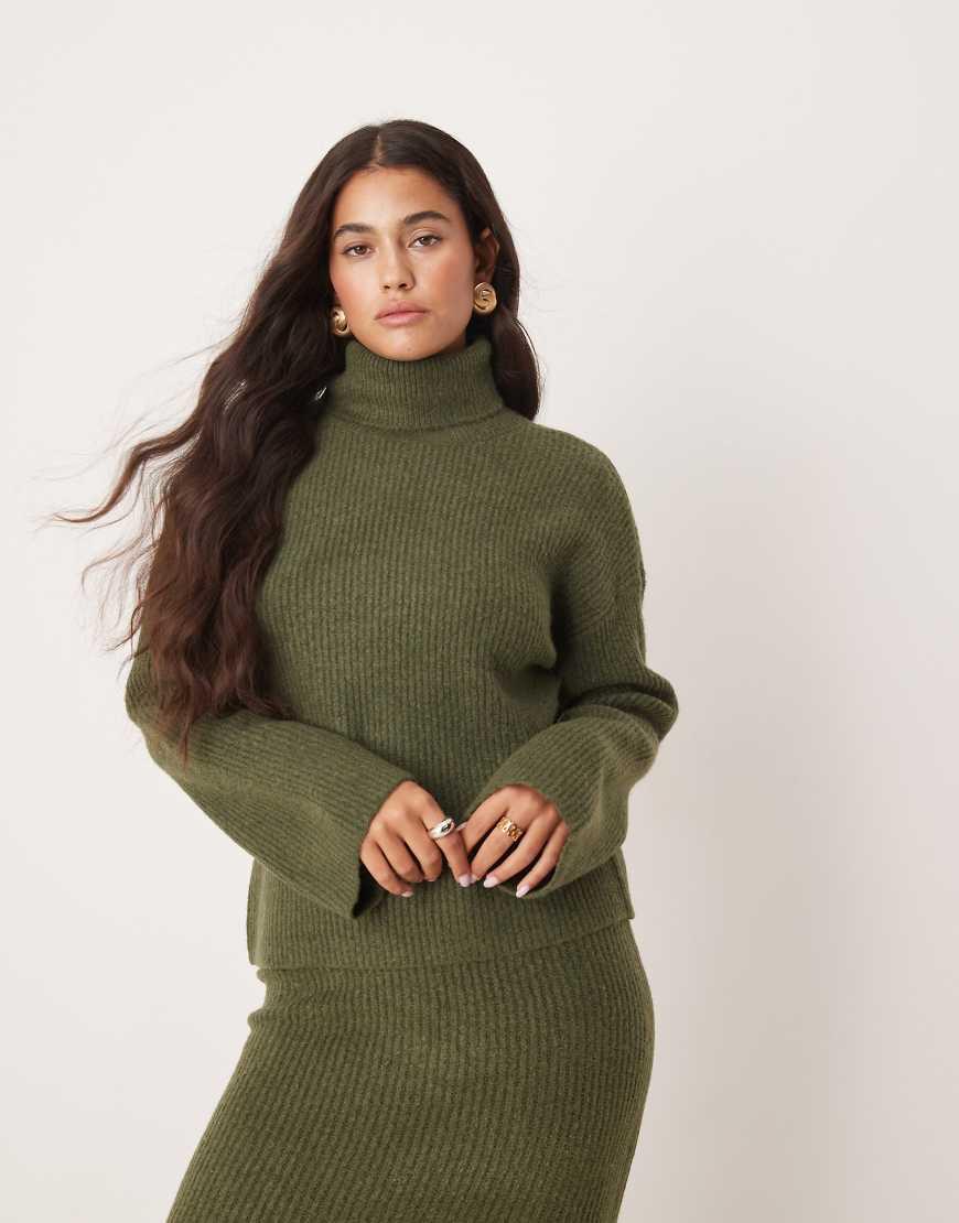Asos Vila Roll Neck Jumper Dress Vila Roll Neck Knitted Jumper Co - Main Image