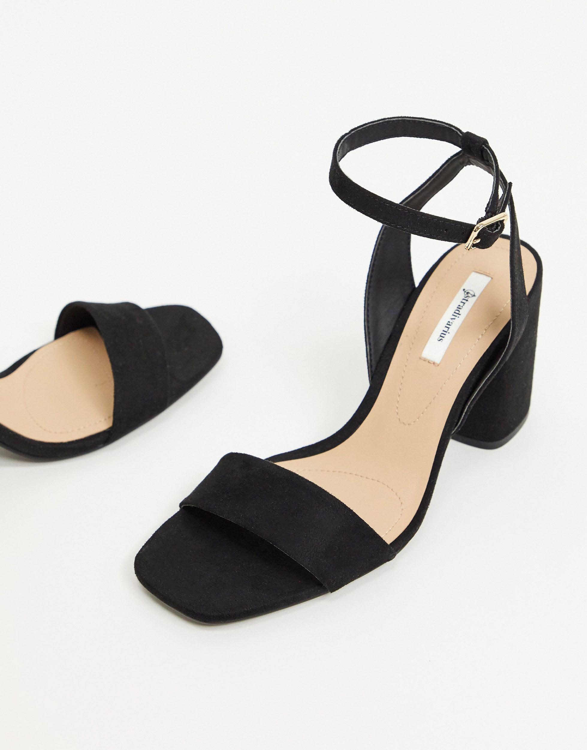 Sandalias Stradivarius de color Negro Lyst