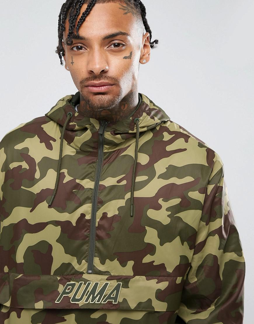 puma orange camo windbreaker