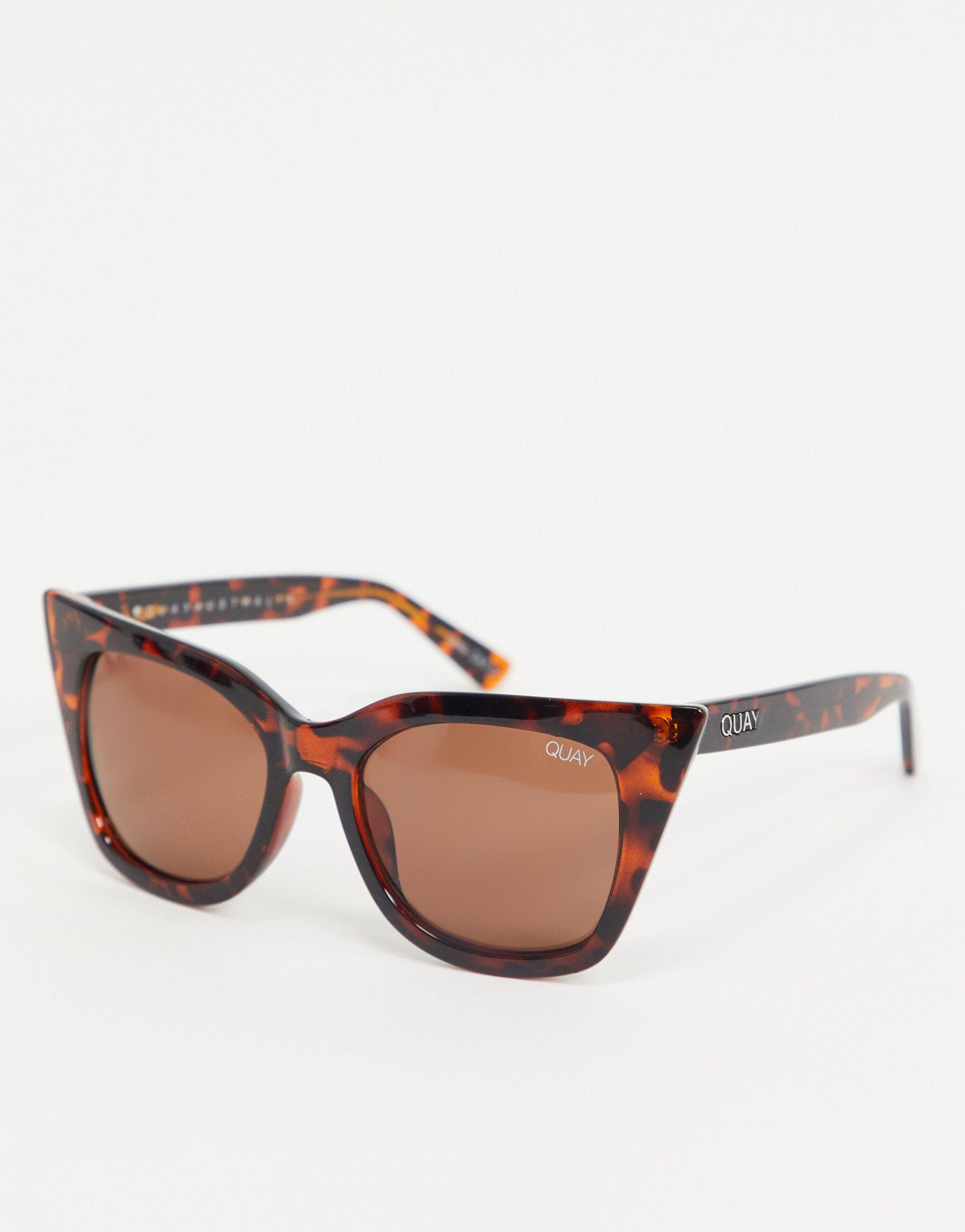 Harper - occhiali da sole cat-eye tartarugati di Quay in Marrone | Lyst