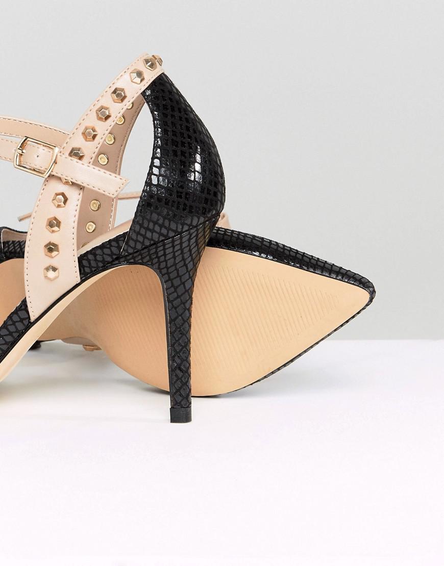 Carvela Kurt Geiger Stud T Bar Point High Heels in Black Lyst