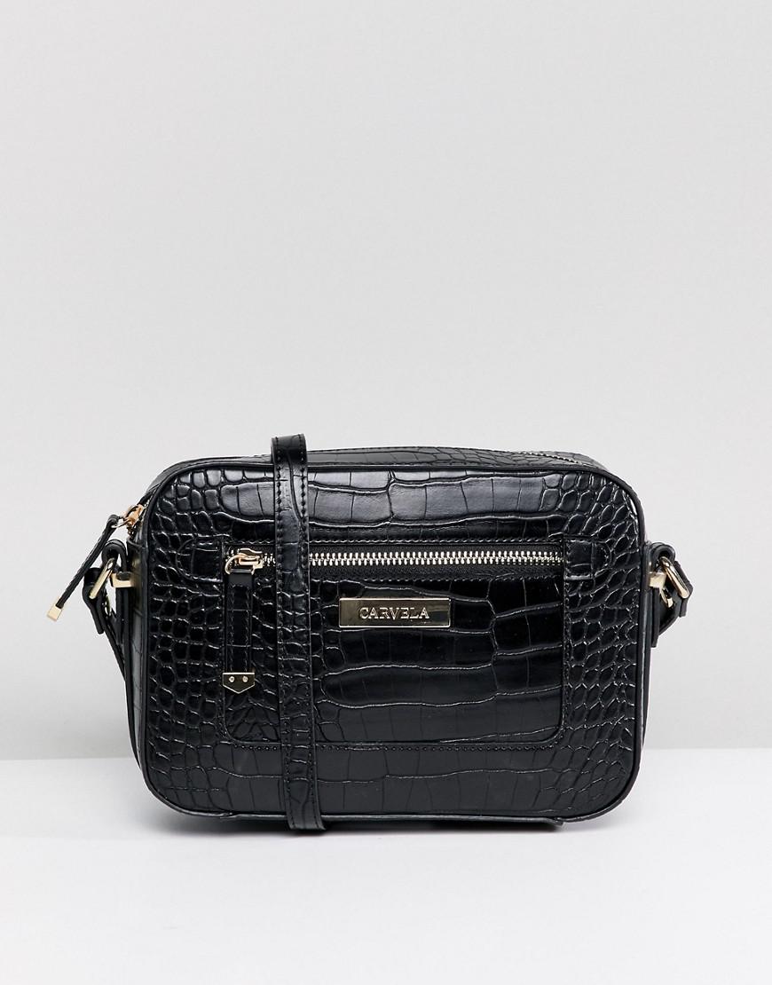 carvela black cross body bag