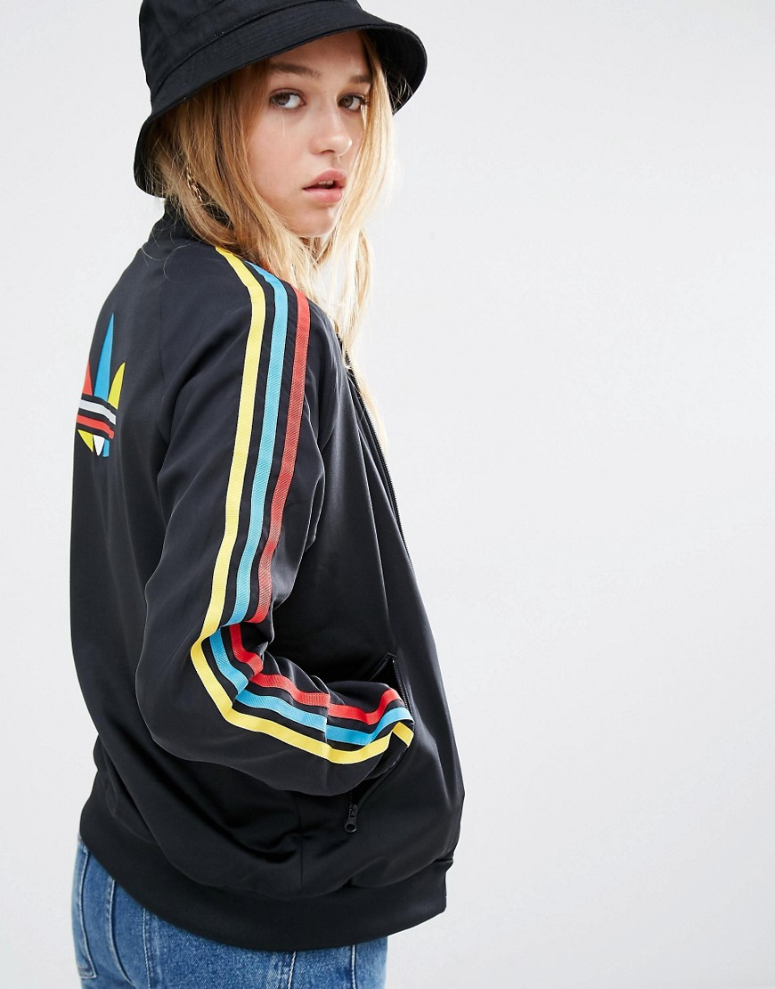 adidas 3 stripe bomber jacket