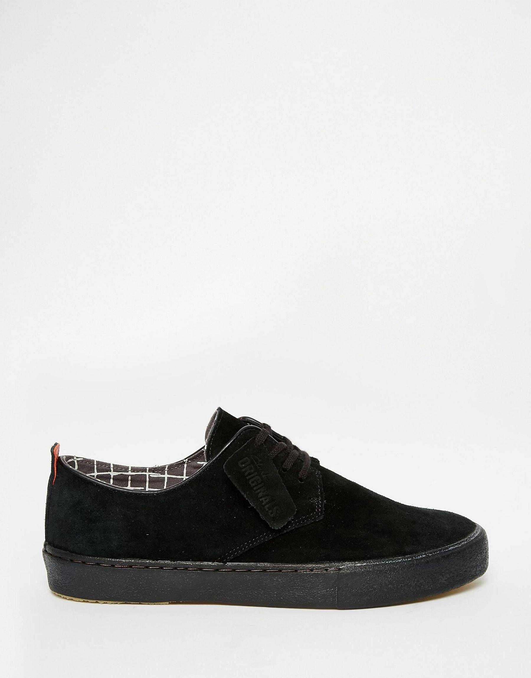 Clarks Suede Desert Vulc Shoes - Black for Men - Lyst