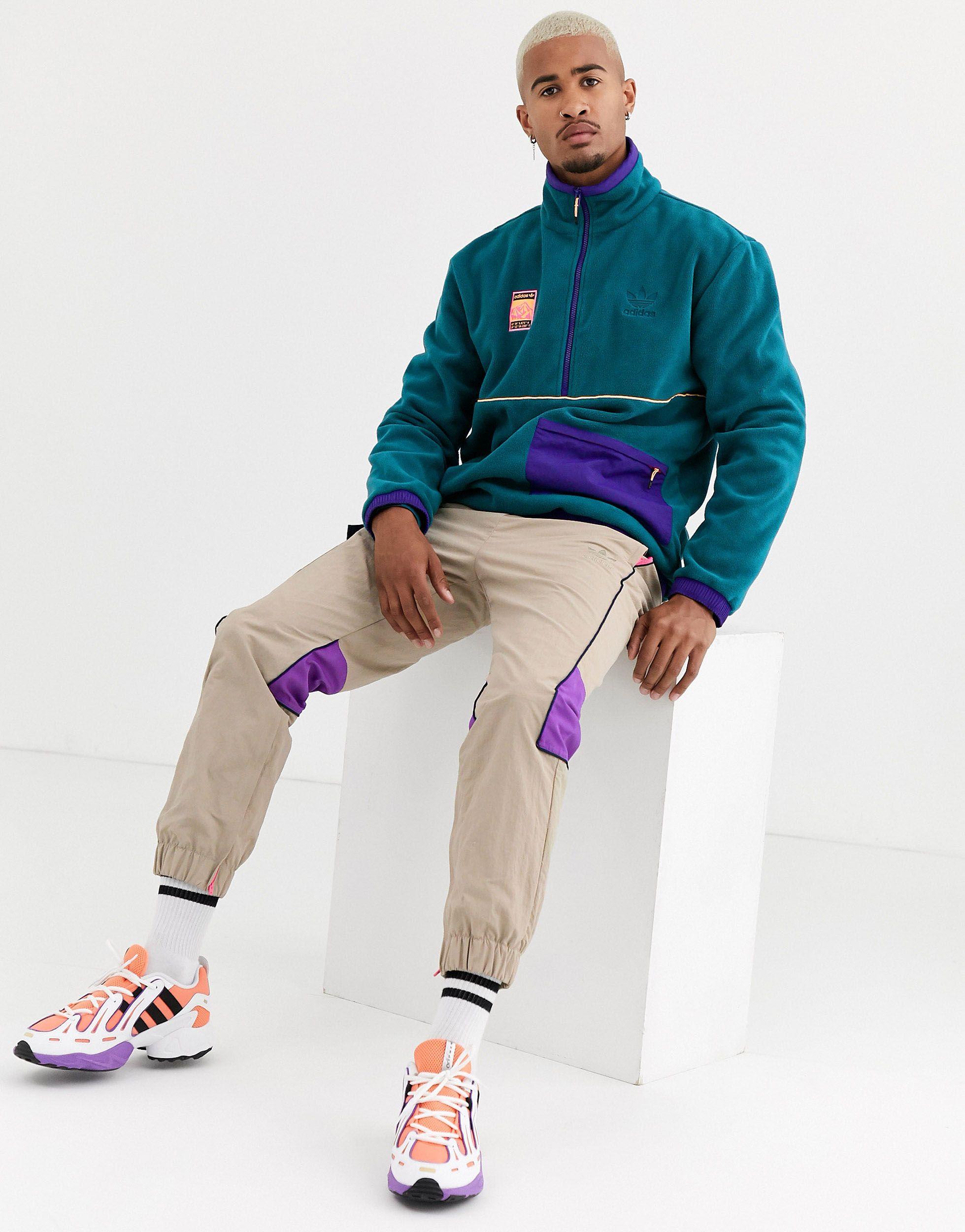 adidas Originals – Adiplore Polar – Fleecejacke in Blau für Herren - Lyst