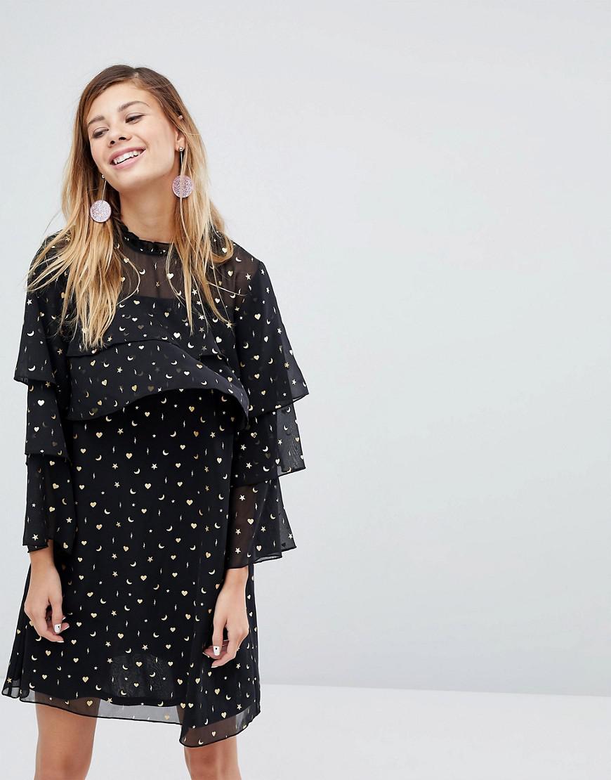 black dress with stars and moons