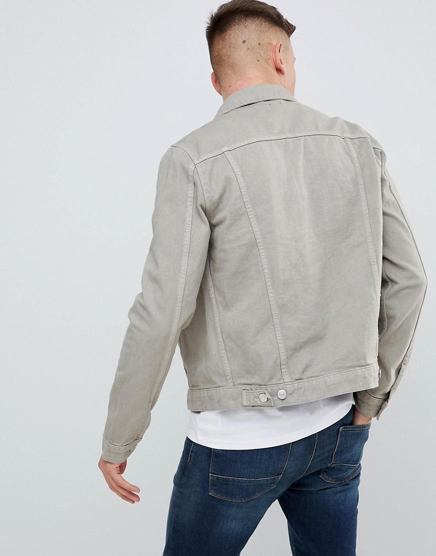 new look khaki denim jacket