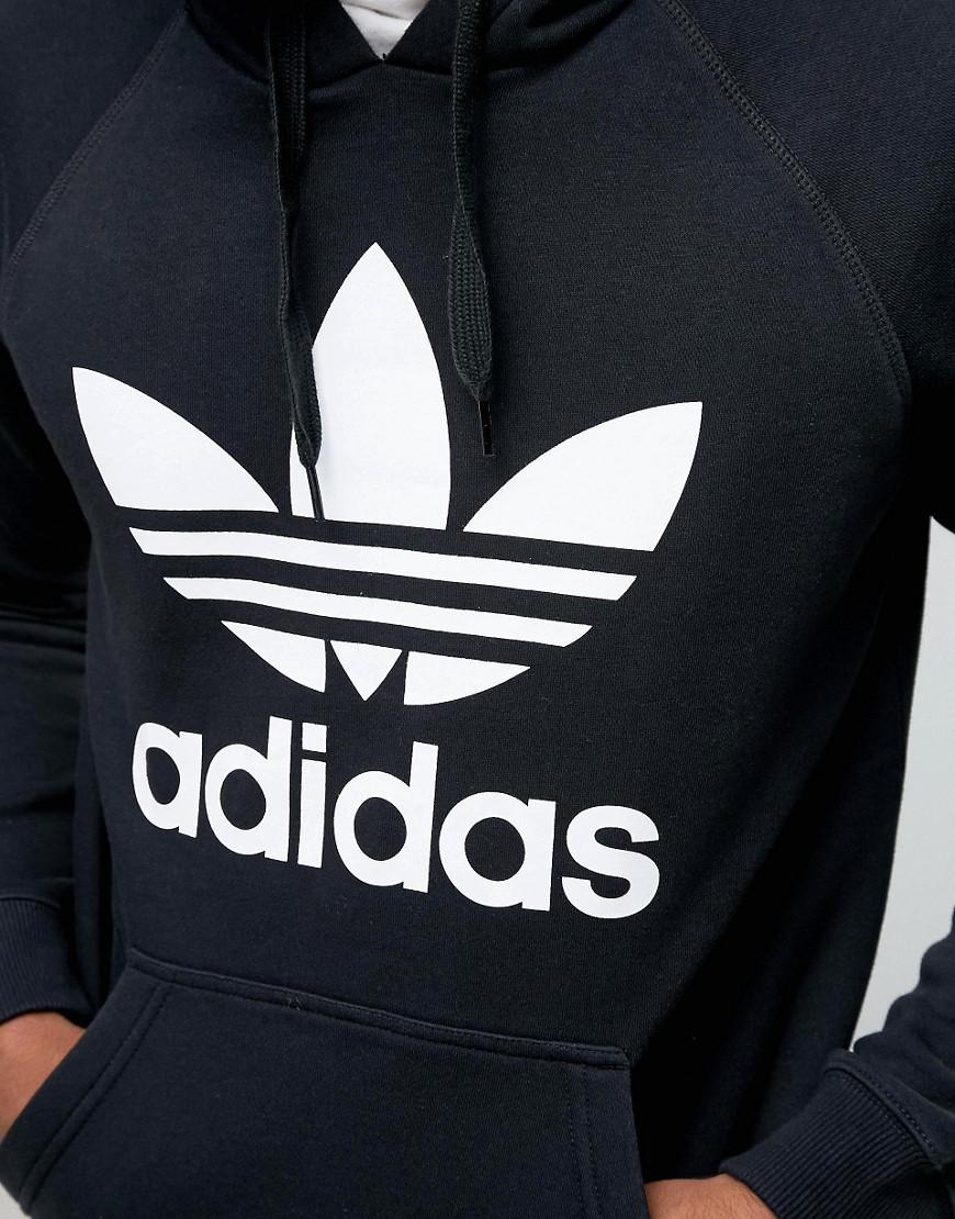 adidas Originals Cotton Trefoil Pull Over Hoodie Ab8291 in Black for Men -  Lyst