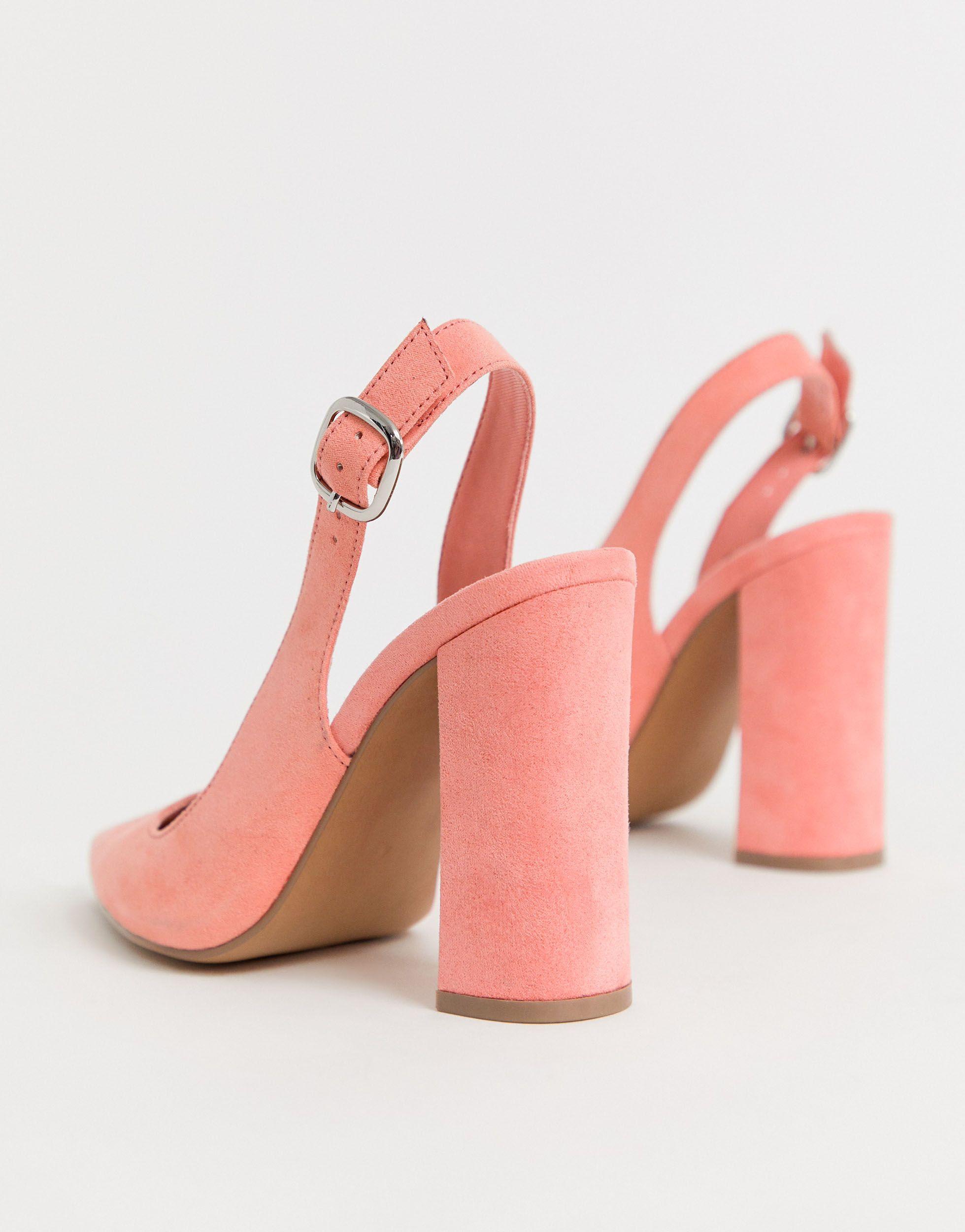 Get Pointed Solid Peach Heels at ₹ 849 | LBB Shop