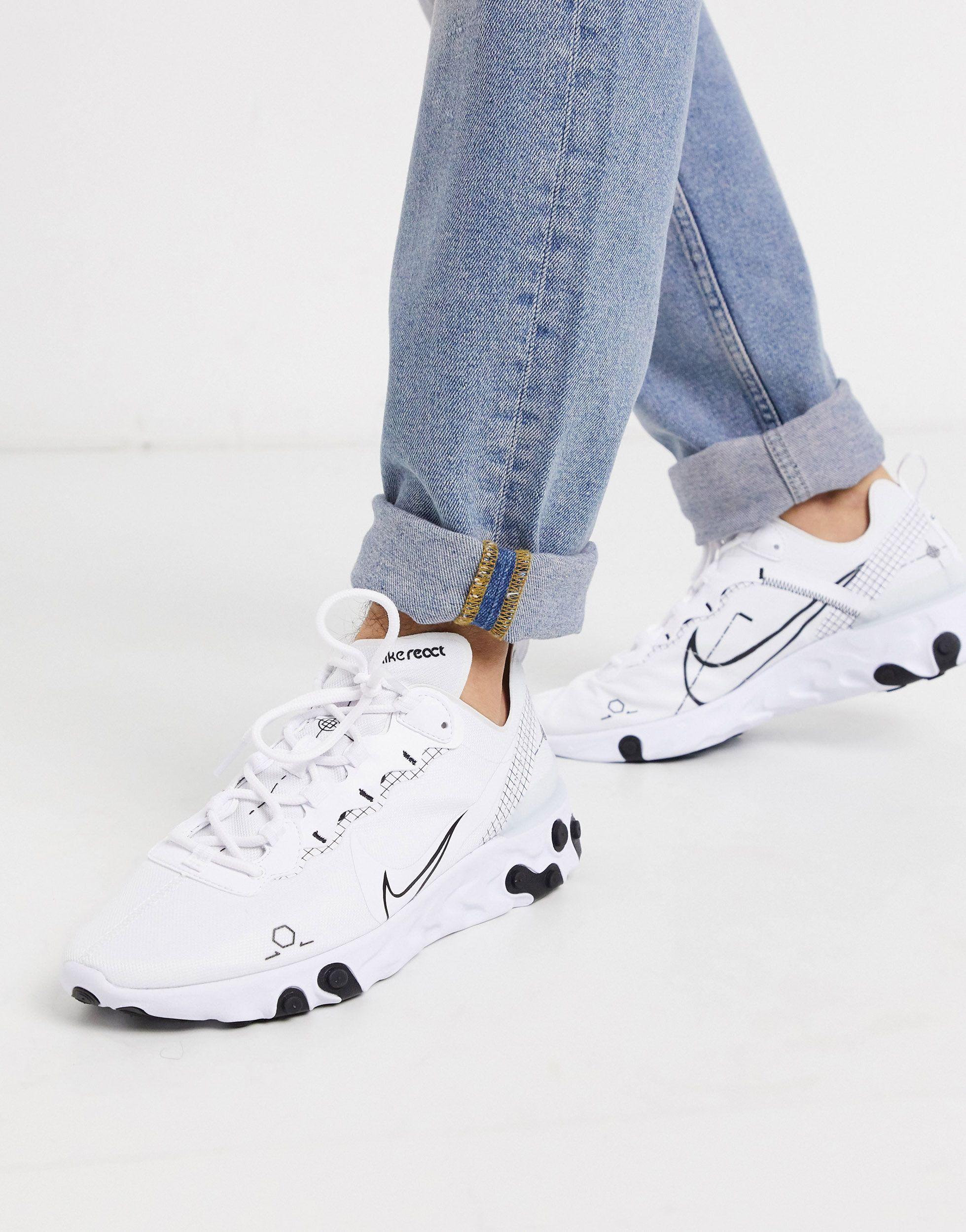 nike react trainers white