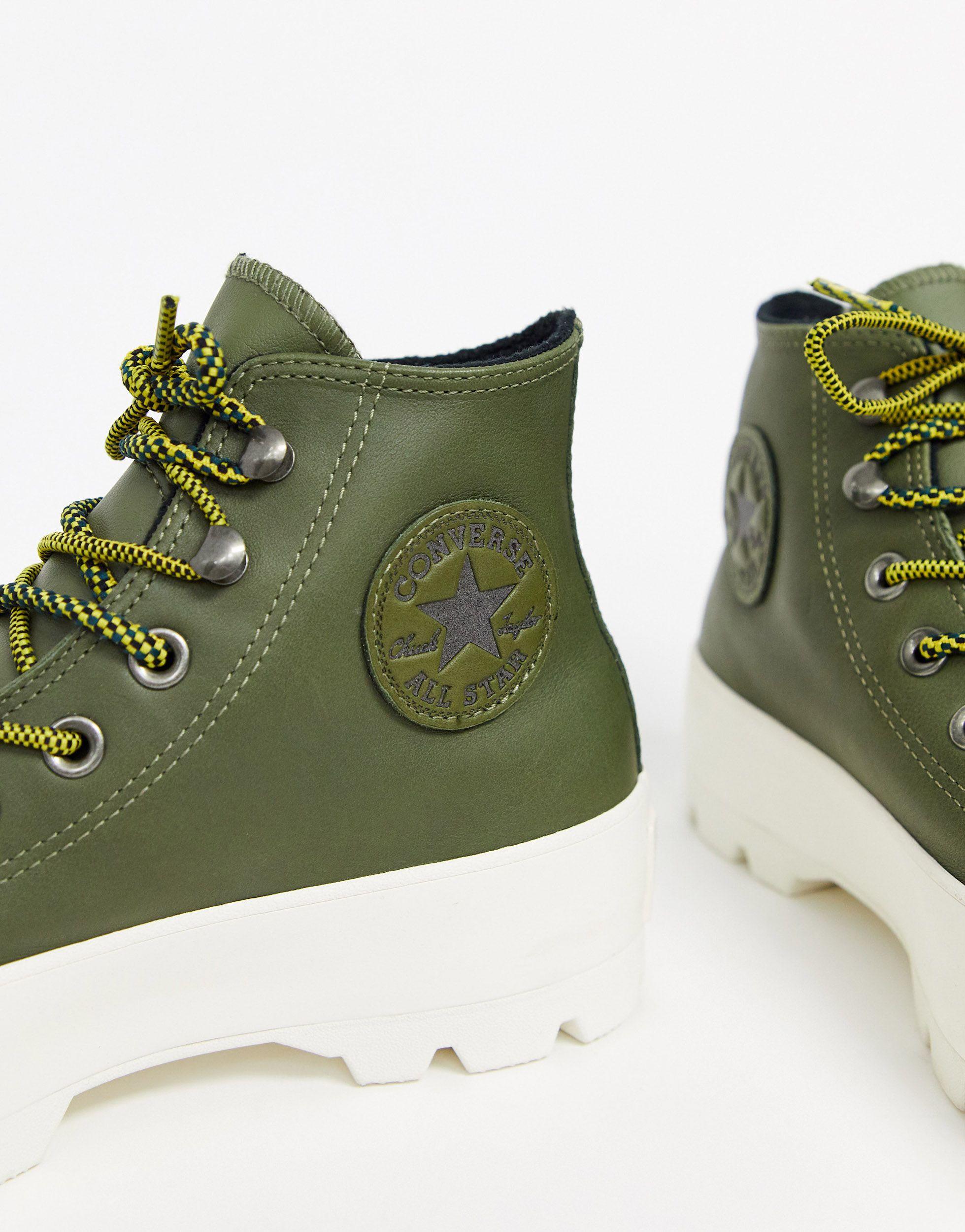 Converse Goretex Leather Chuck Taylor Hi Chunky Sole Hiker Boots in Green |  Lyst