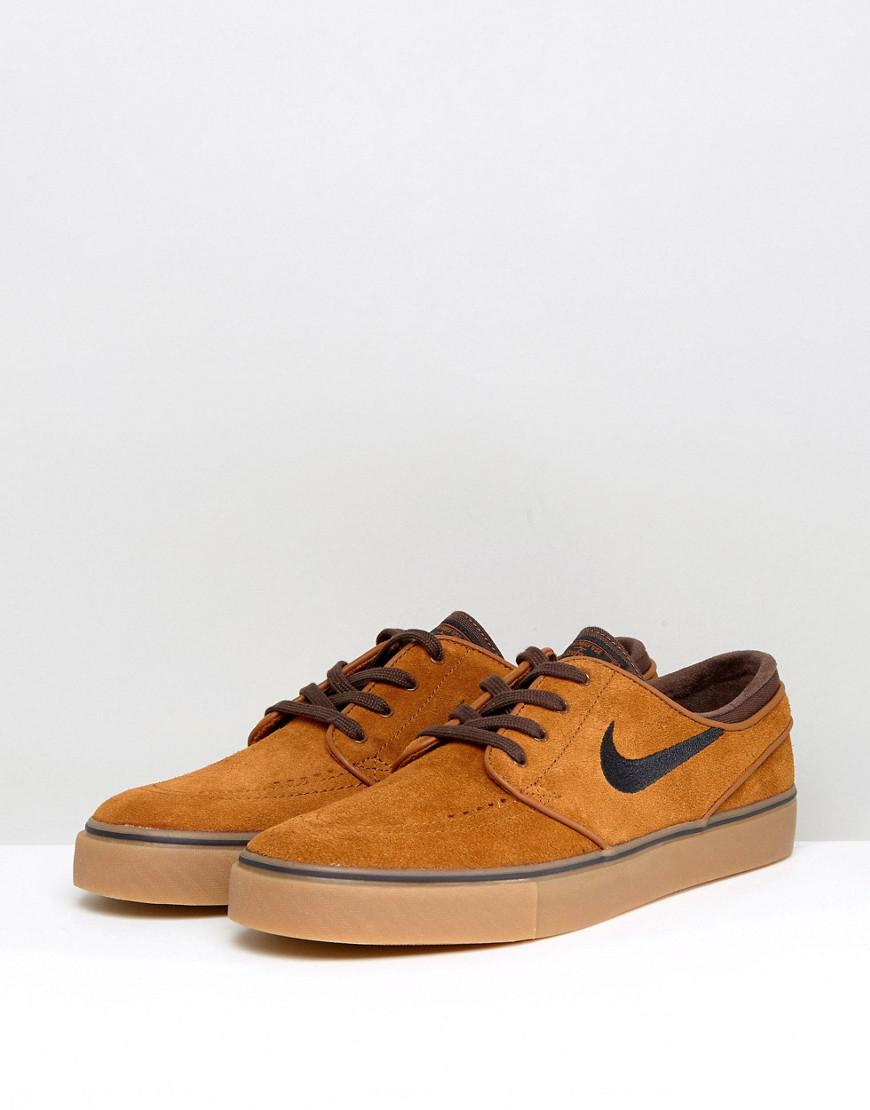 Nike Zoom Stefan Janoski Gum Sole Sneakers In Brown 333824-214 for Men |  Lyst UK