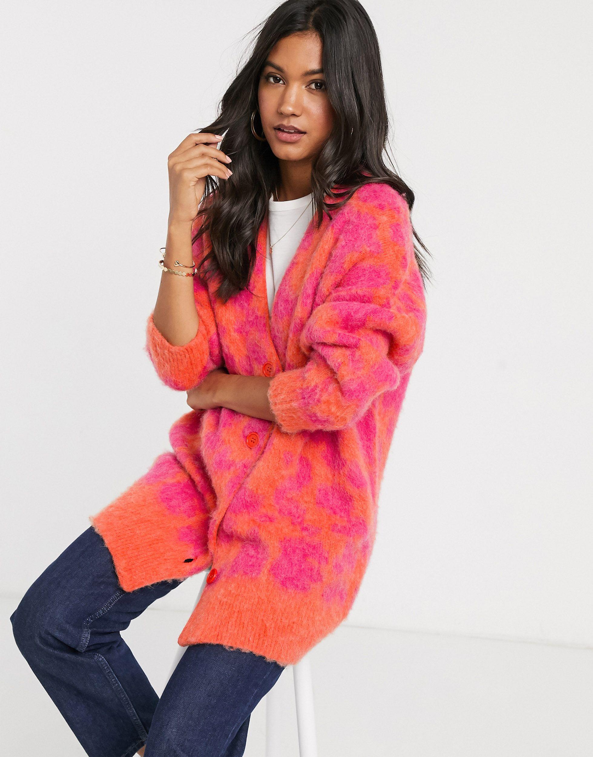 asos red cardigan