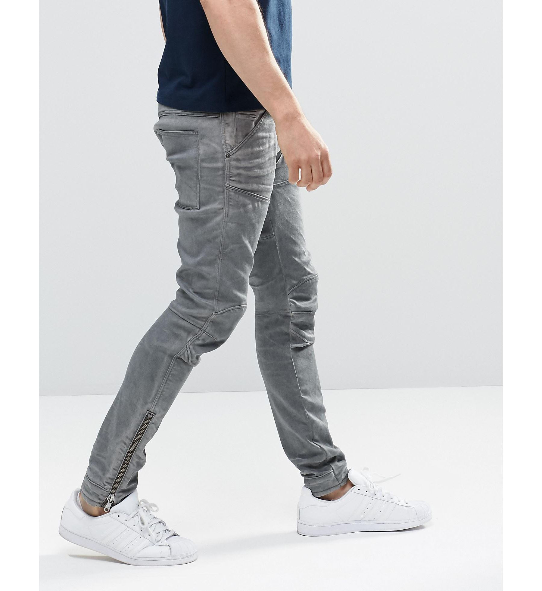 5620 3d ankle zip skinny jeans