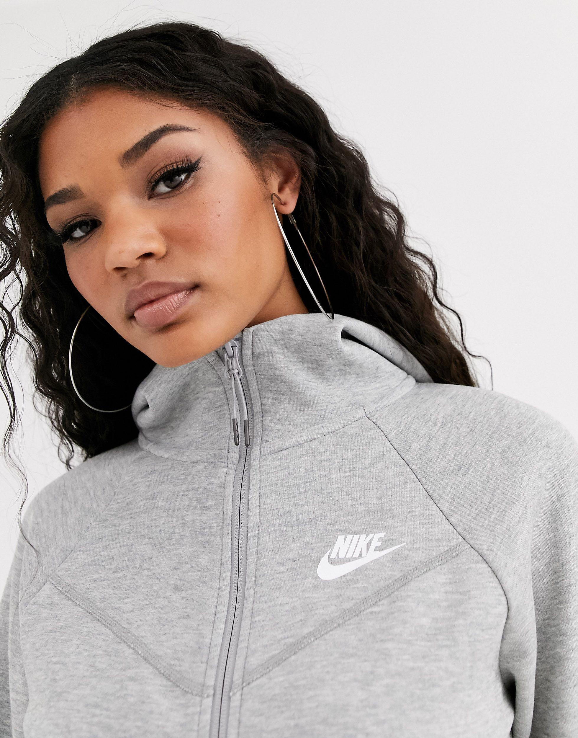 Nike Tech Fleece Zip Hoodie in Black (Grey) | Lyst Canada