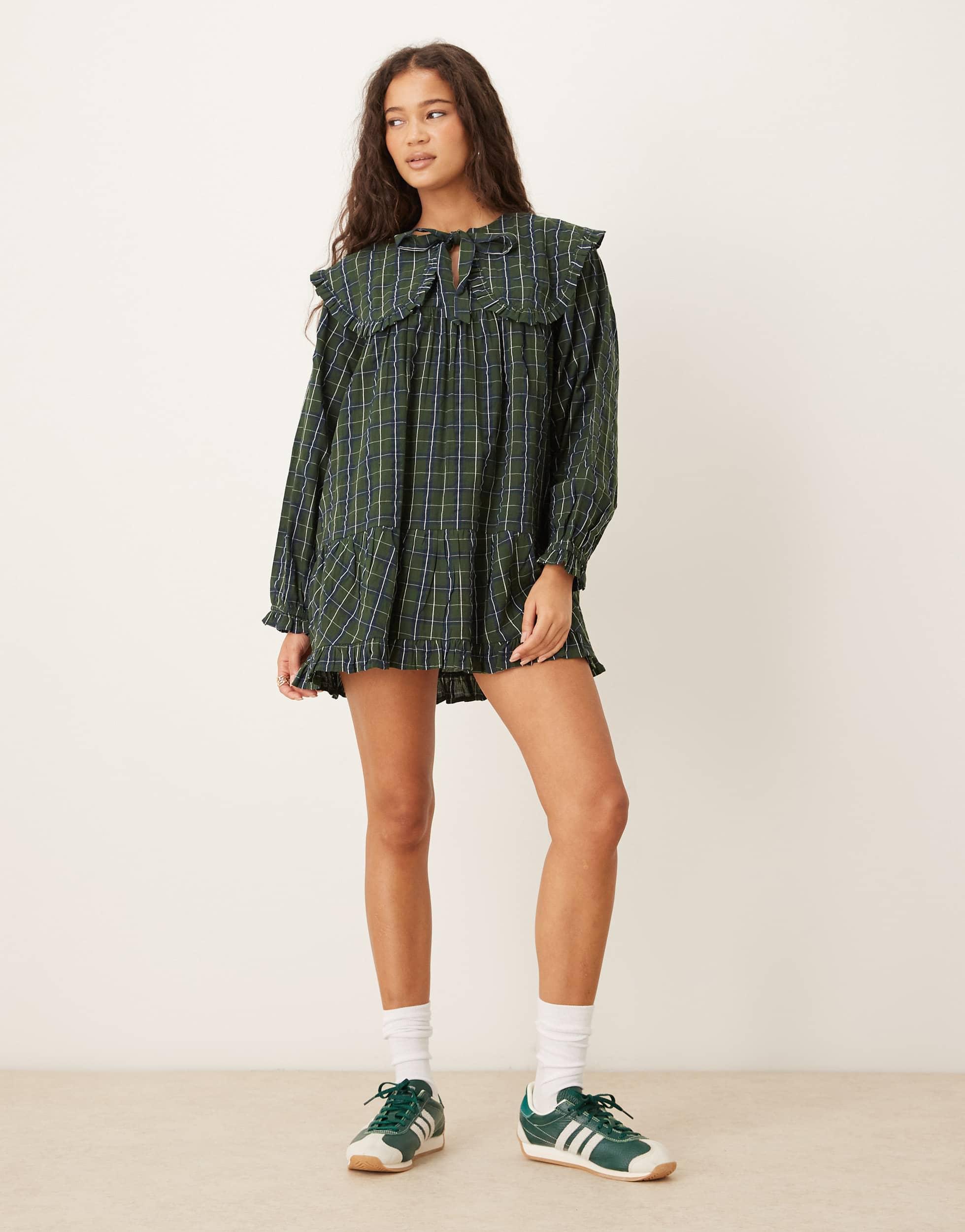 asos neon green dress Leaf Dress