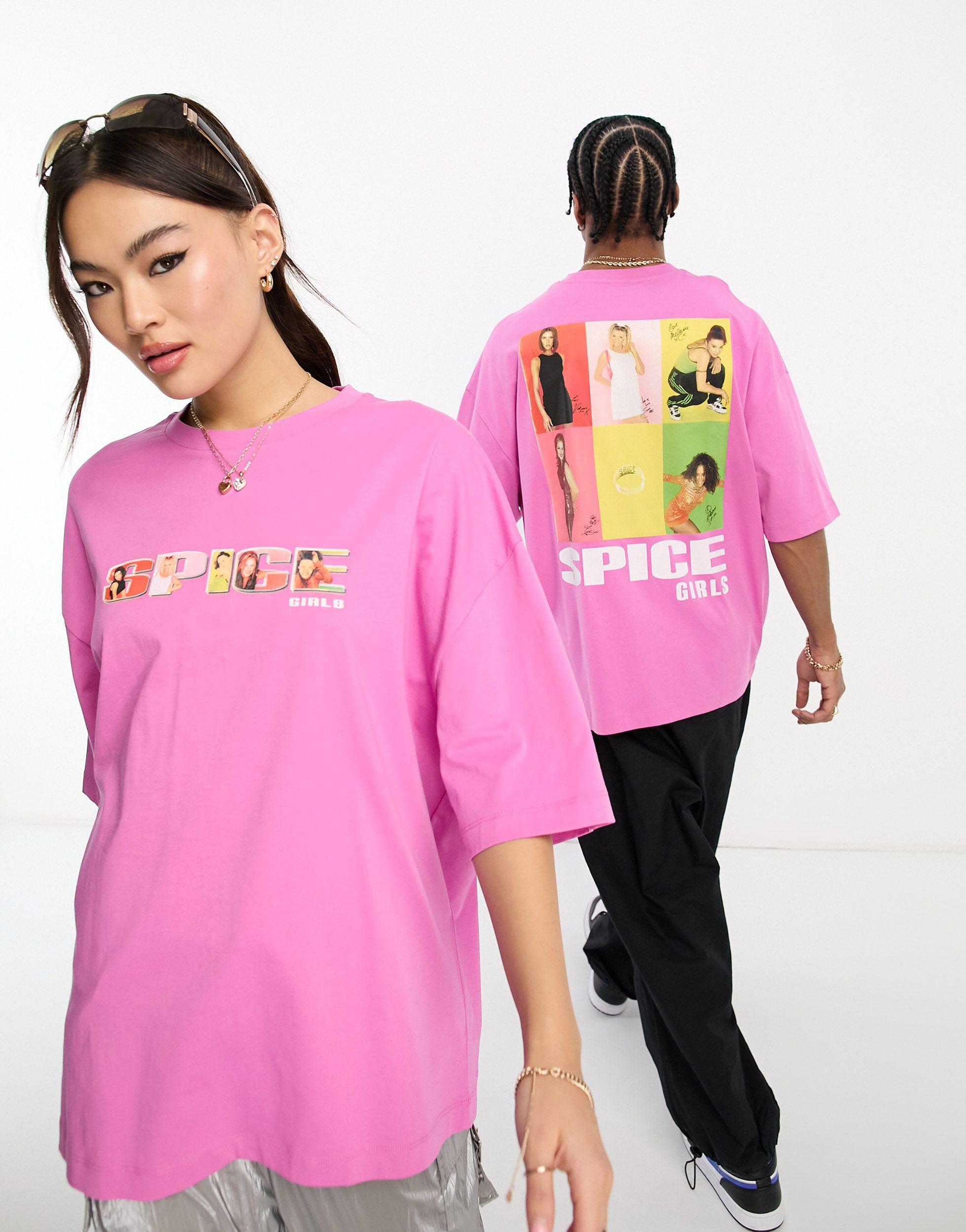 ASOS Unisex Oversized T-shirt With Spice Girls Print in Pink | Lyst