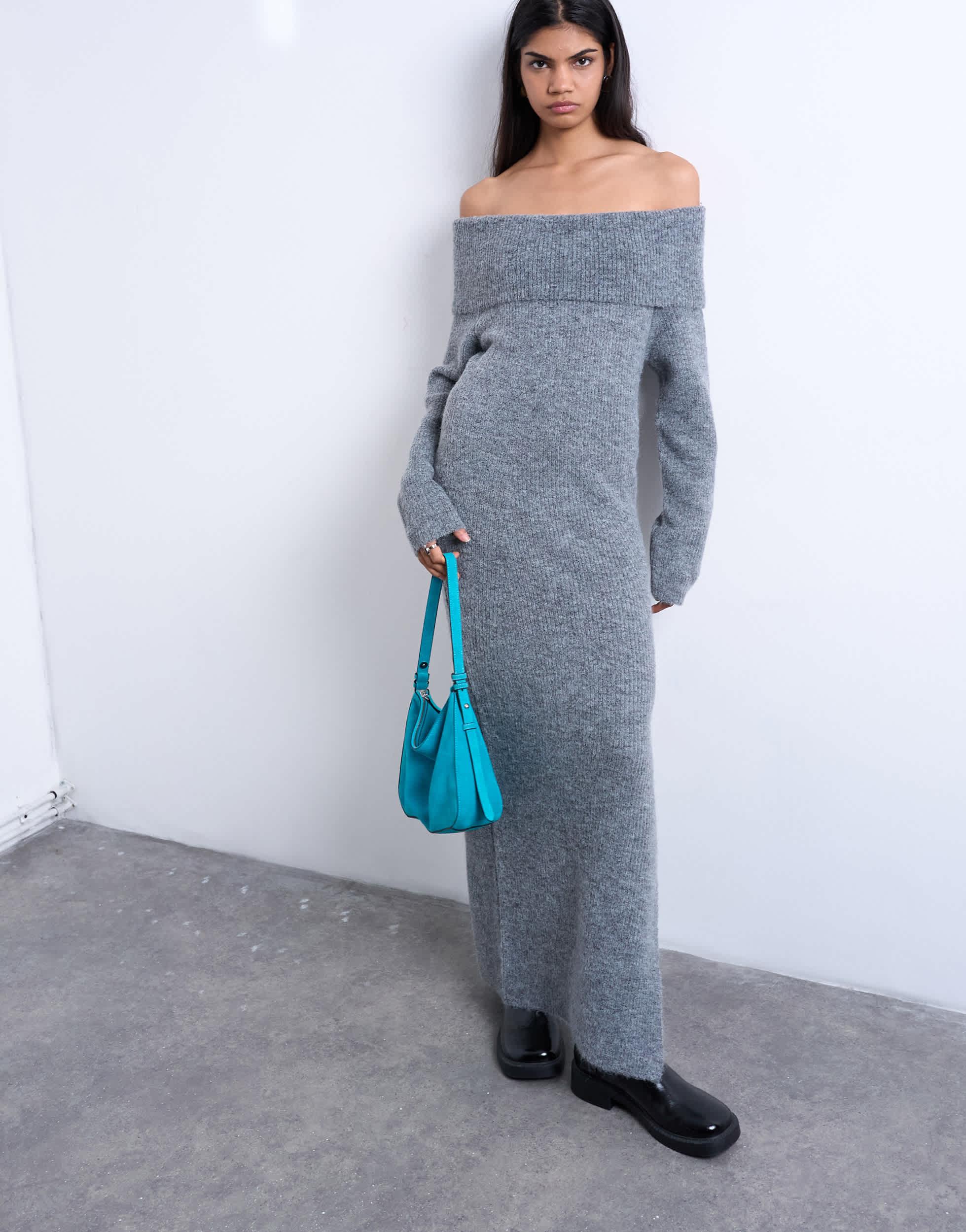 topshop long sleeve maxi sweater dress Topshop jersey funnel neck long sleeve maxi dress in red