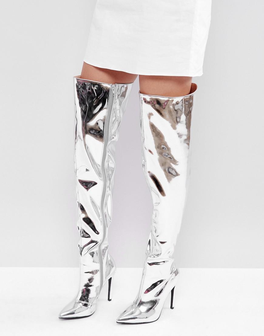 Pink Metallic Thigh High Boots : Metallic silver thigh boots #hothighheelsstunningwomen ..., We did not find results for: