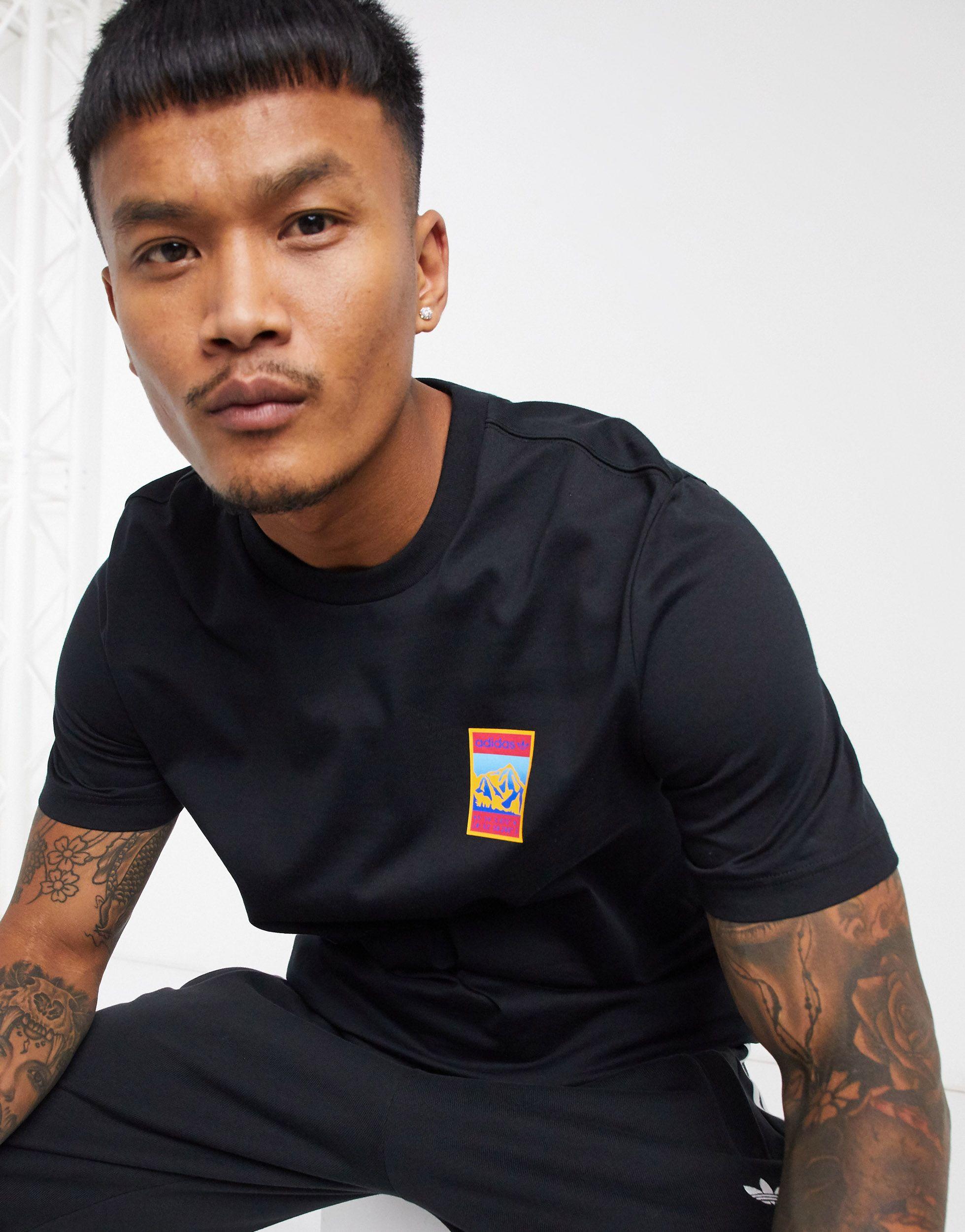 adidas Originals Adiplore T-shirt With Back Print in Black for Men | Lyst