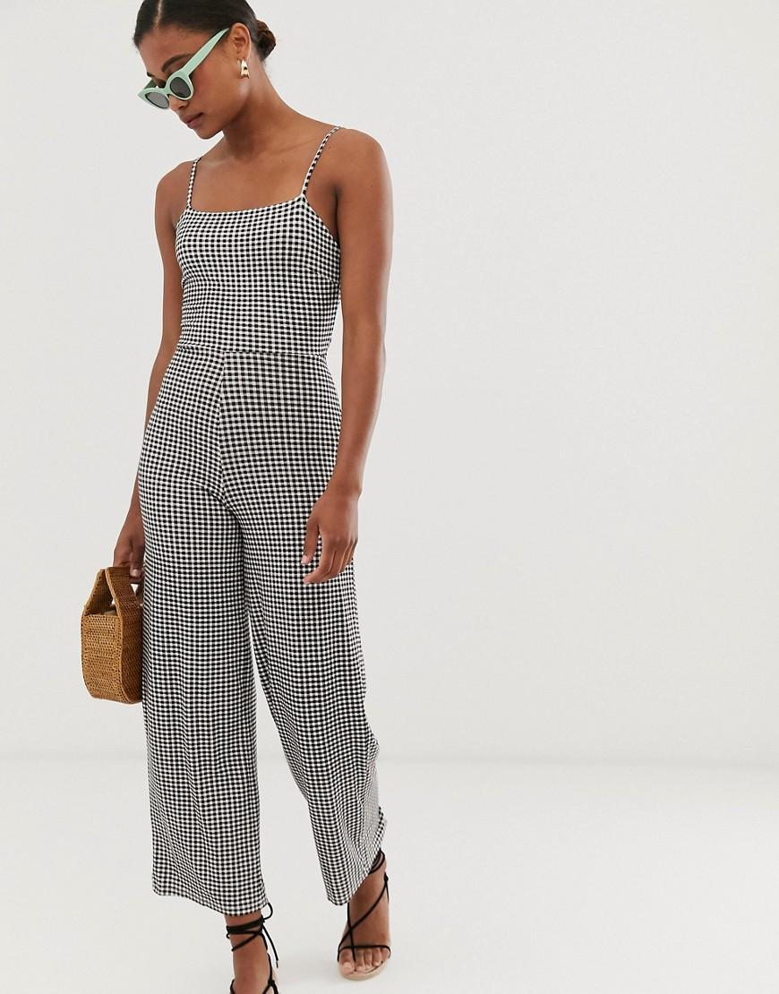 stradivarius striped jumpsuit