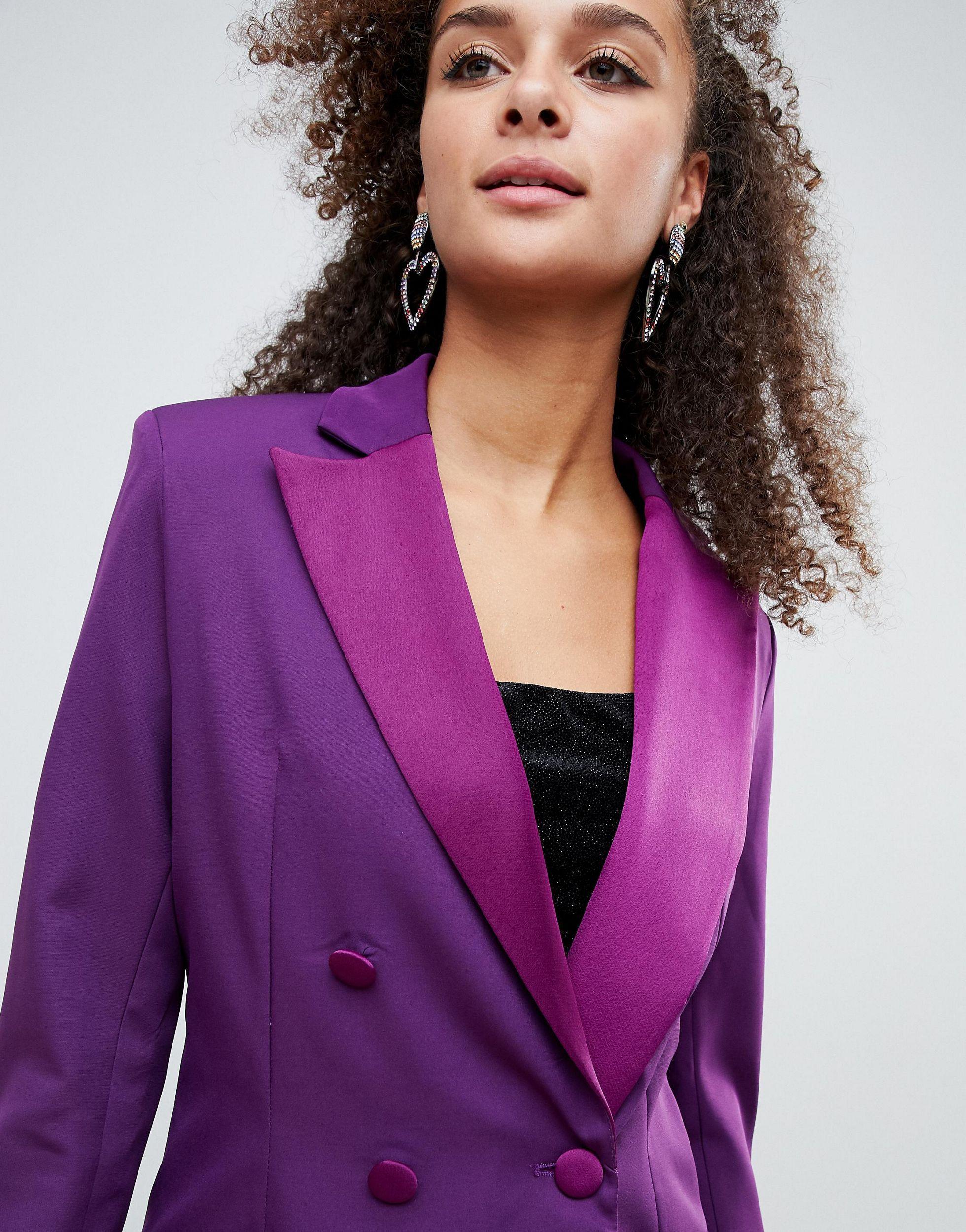 Bershka Blazer In Purple | Lyst