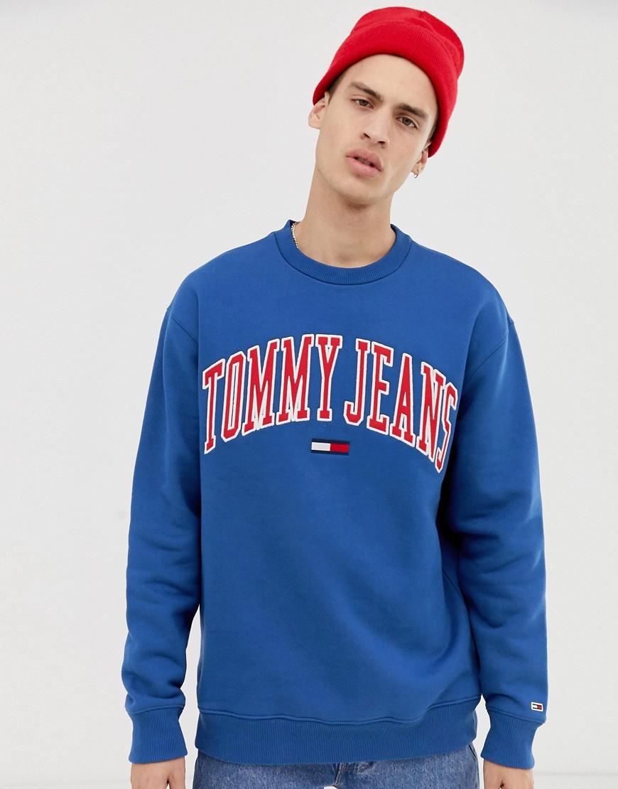 Tommy Hilfiger Denim Tommy Classics Logo Sweatshirt in Blue - Lyst