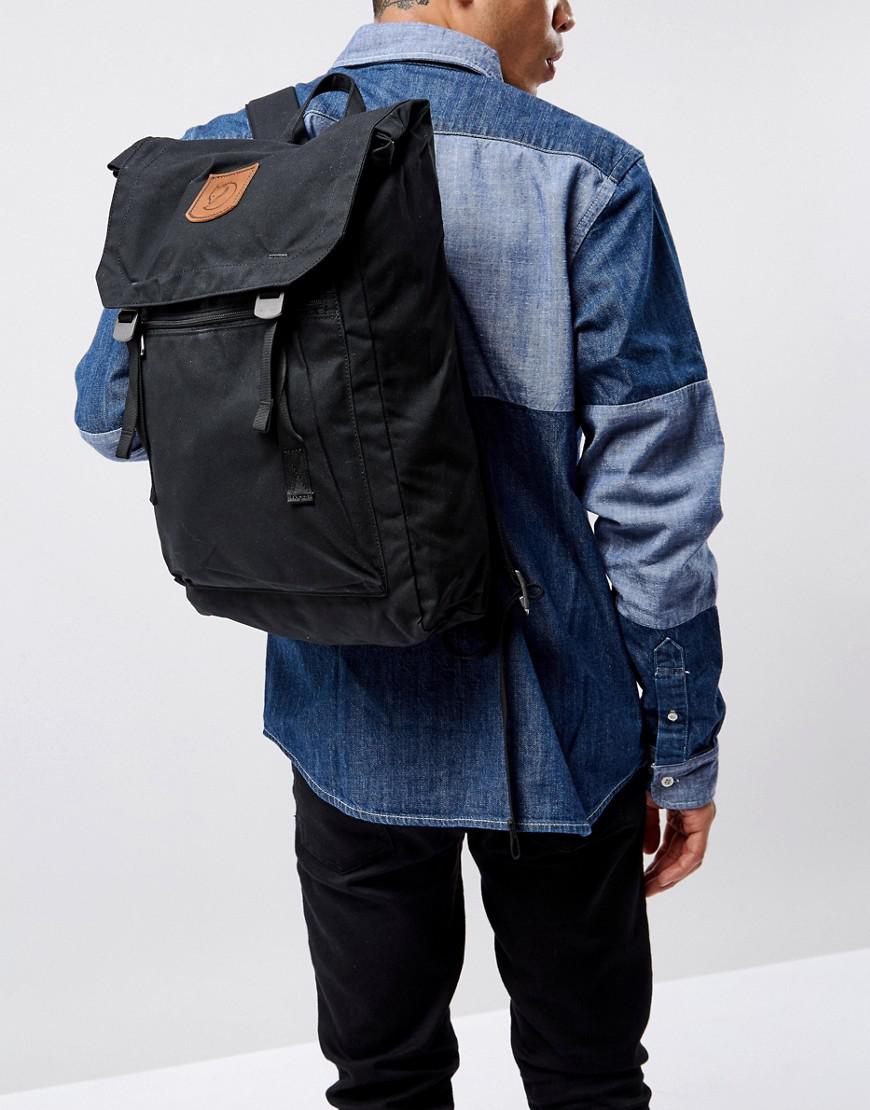 Fjallraven Canvas Foldsack No1 Backpack In Black for Men - Lyst