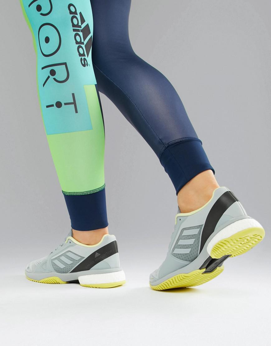 adidas Stella Mccartney Barricade Boost Tennis Sneakers in Gray | Lyst