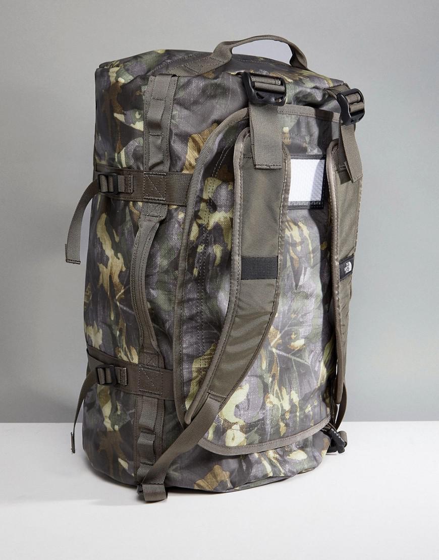 The North Face Base Camp Duffel Bag Small 50 Litres In Tropical Camo/green  for Men | Lyst