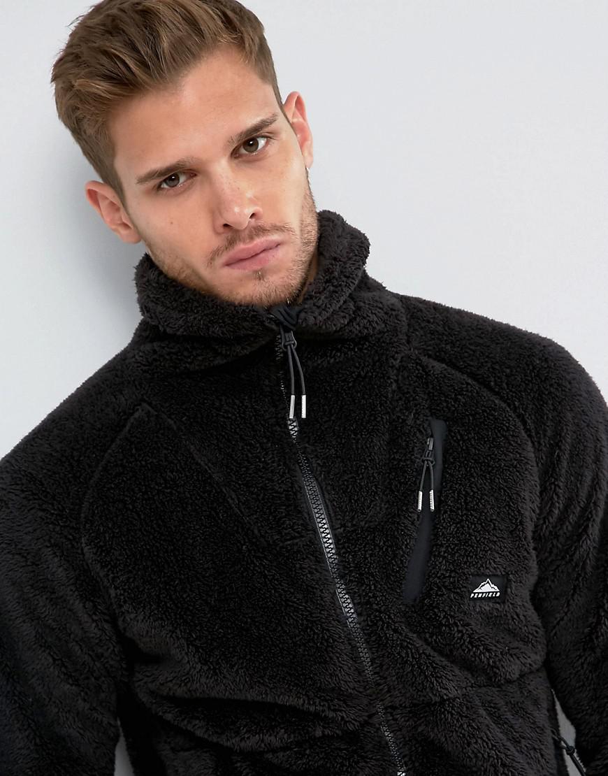 Penfield Breakheart Teddy Fleece Jacket Full Zip In Black for Men | Lyst